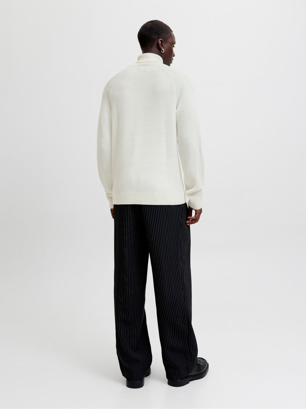 Maglia Jack & Jones Pannel Bianco collo alto 12278918 /Cloud Dancer JACK & JONES 