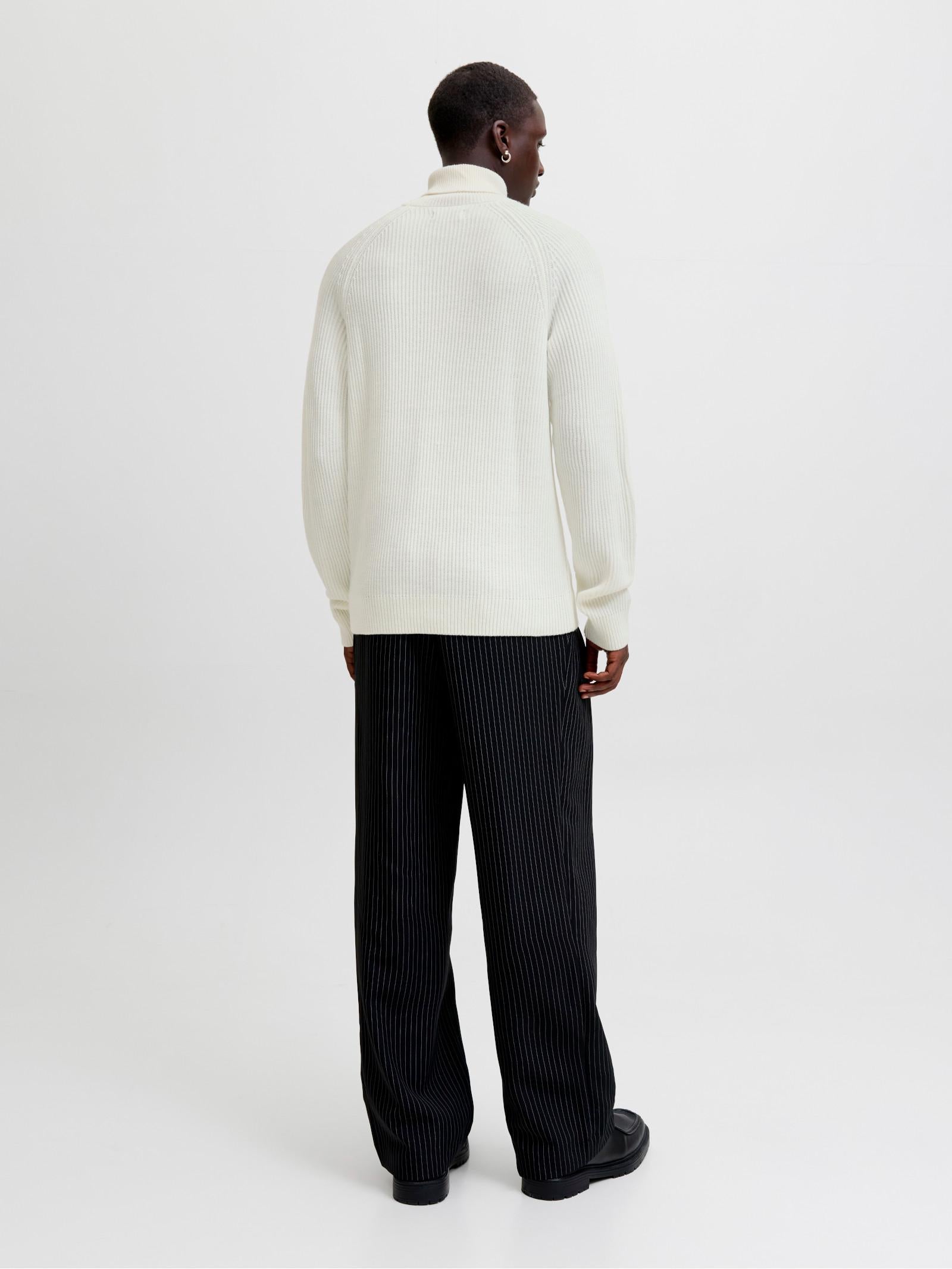 Maglia Jack & Jones Pannel Bianco collo alto 12278918 /Cloud Dancer JACK & JONES 