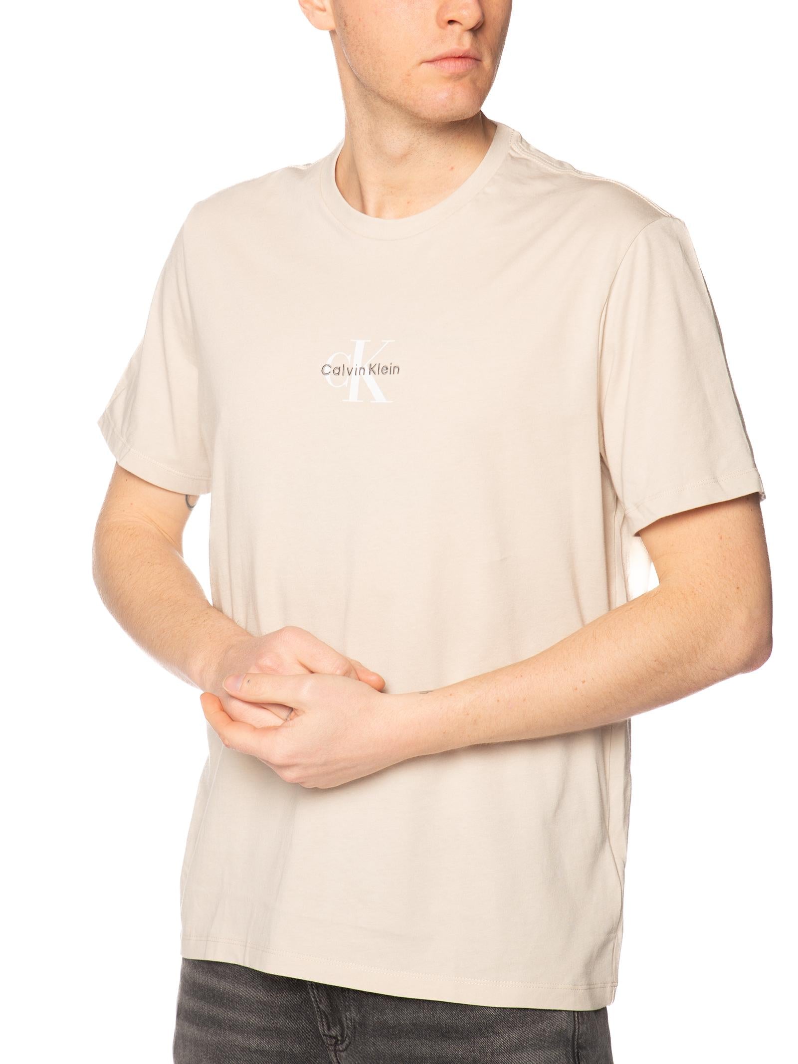 T-shirt Calvin Klein Beige monologo LV04RB866G 2JX CALVIN KLEIN 