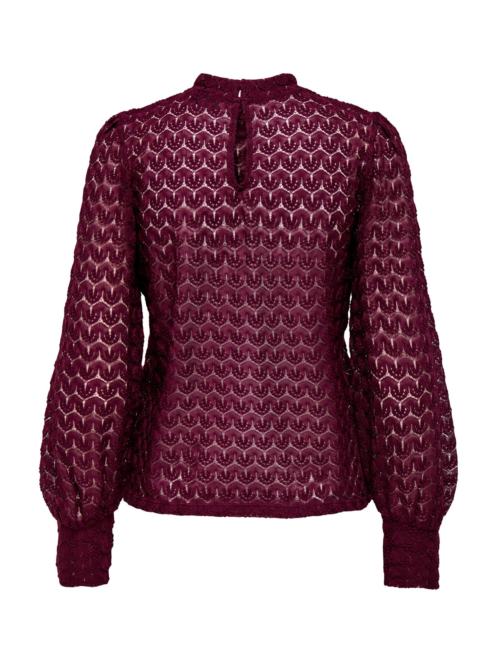 Blusa Jacqueline De Yong Bordeaux Veri girocollo 15268408 /Fig JDY 