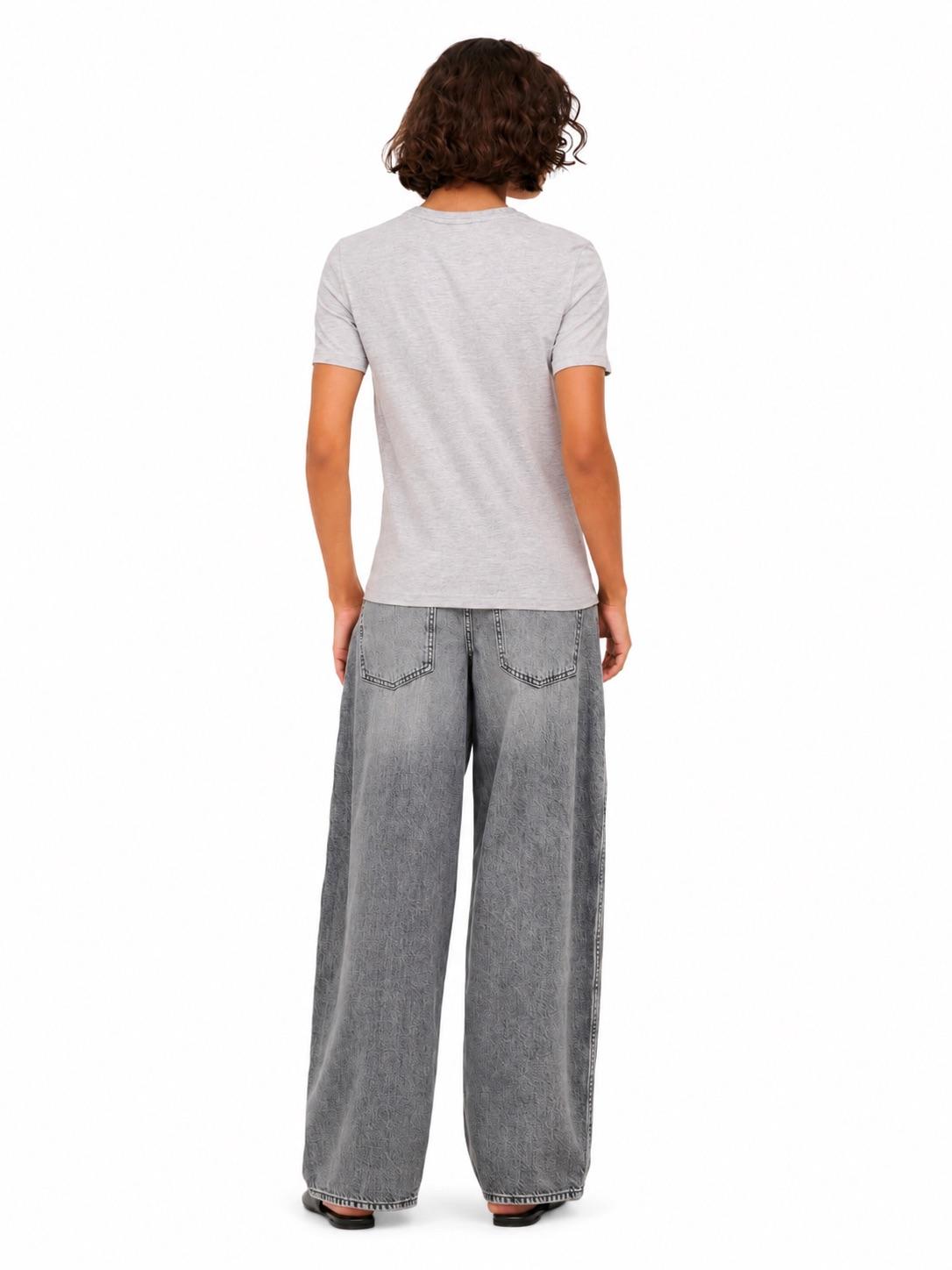 T-shirt Only Baria Grigia con stampa frontale 15353246 /Light Grey Melange ONLY 