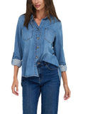 Camicia Only Yasmin Medium Blue in denim 15361370 /Medium Blue Denim ONLY 