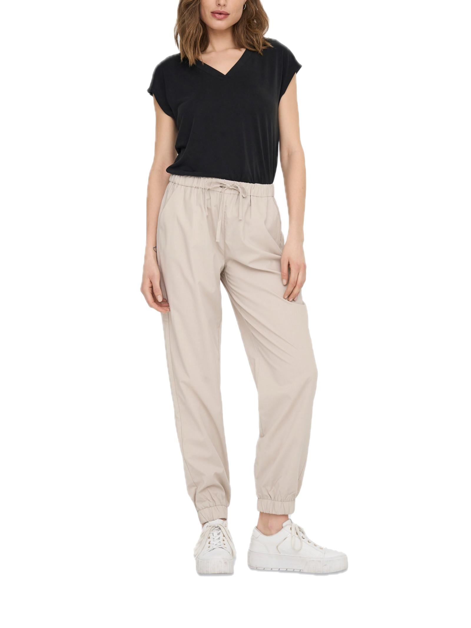 T-shirt Only Free Nero scollo a V 15287041 /Black ONLY 