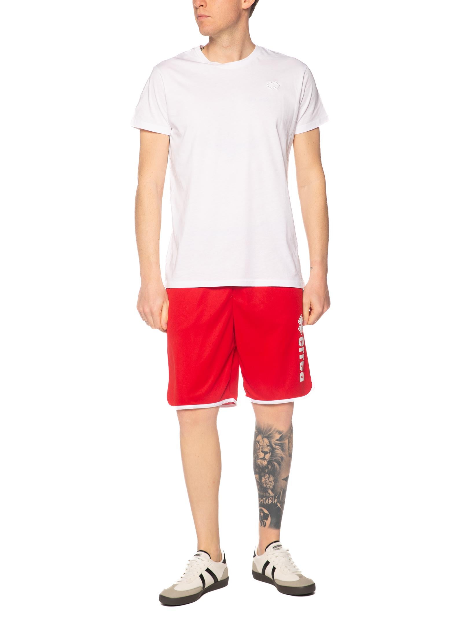 Bermuda Errea Rosso bianco con logo grande R33P0U 500 ERREA 