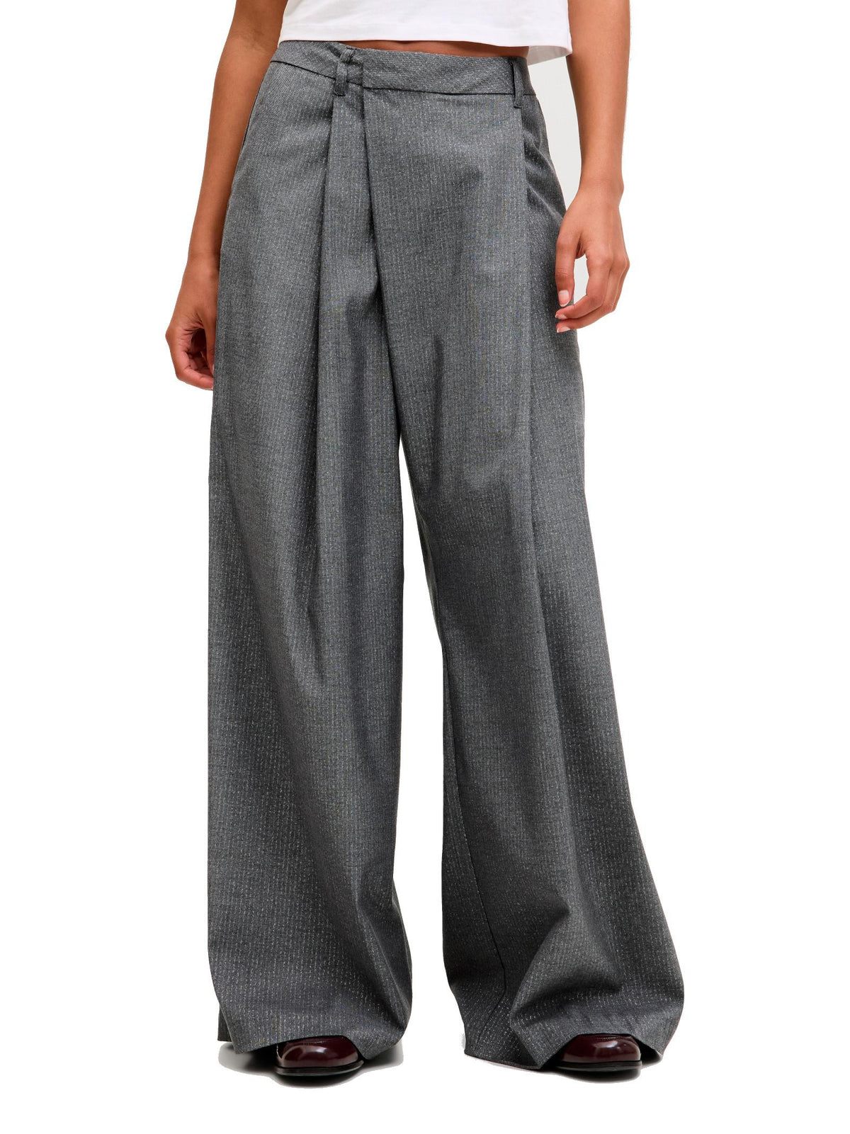 Pantalone JJXX Anne Grigio largo 12286018 /Dark Grey Melange JJXX 