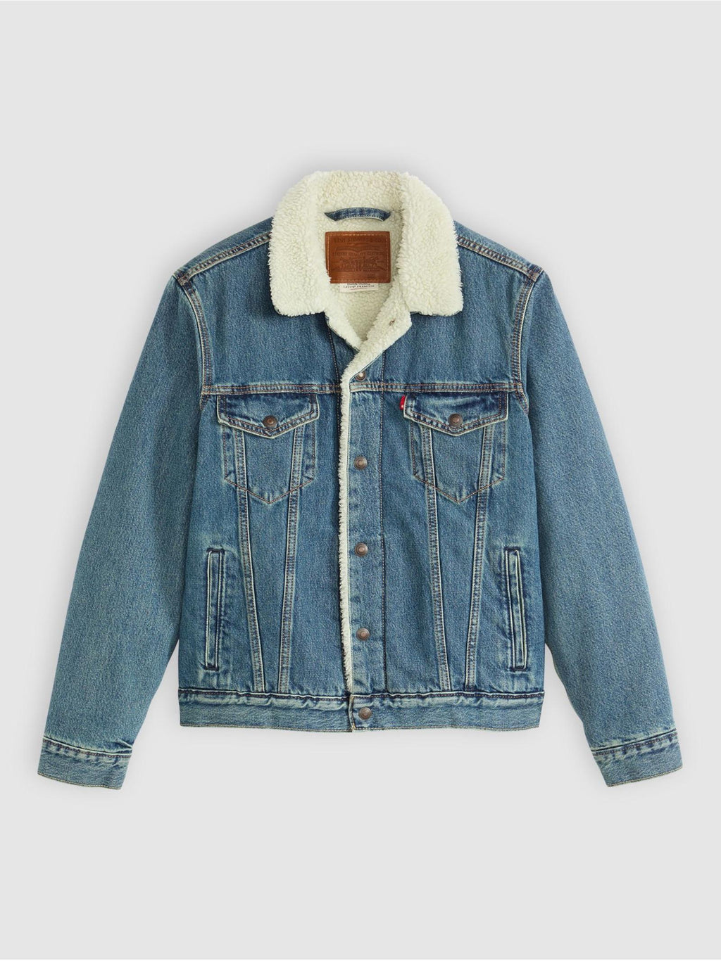 Giubbotto LEVI'S® Trucker Medium Blue Denim in sherpa 1636502 92 LEVI'S® 