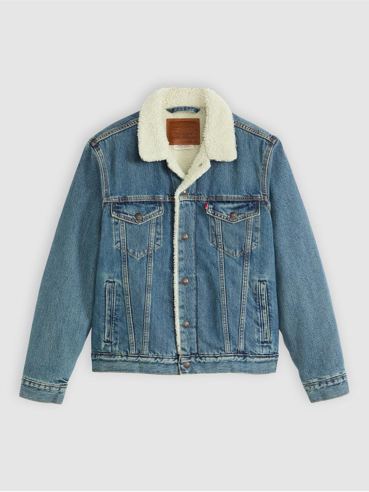 Giubbotto LEVI'S® Trucker Medium Blue Denim in sherpa 1636502 92 LEVI'S® 