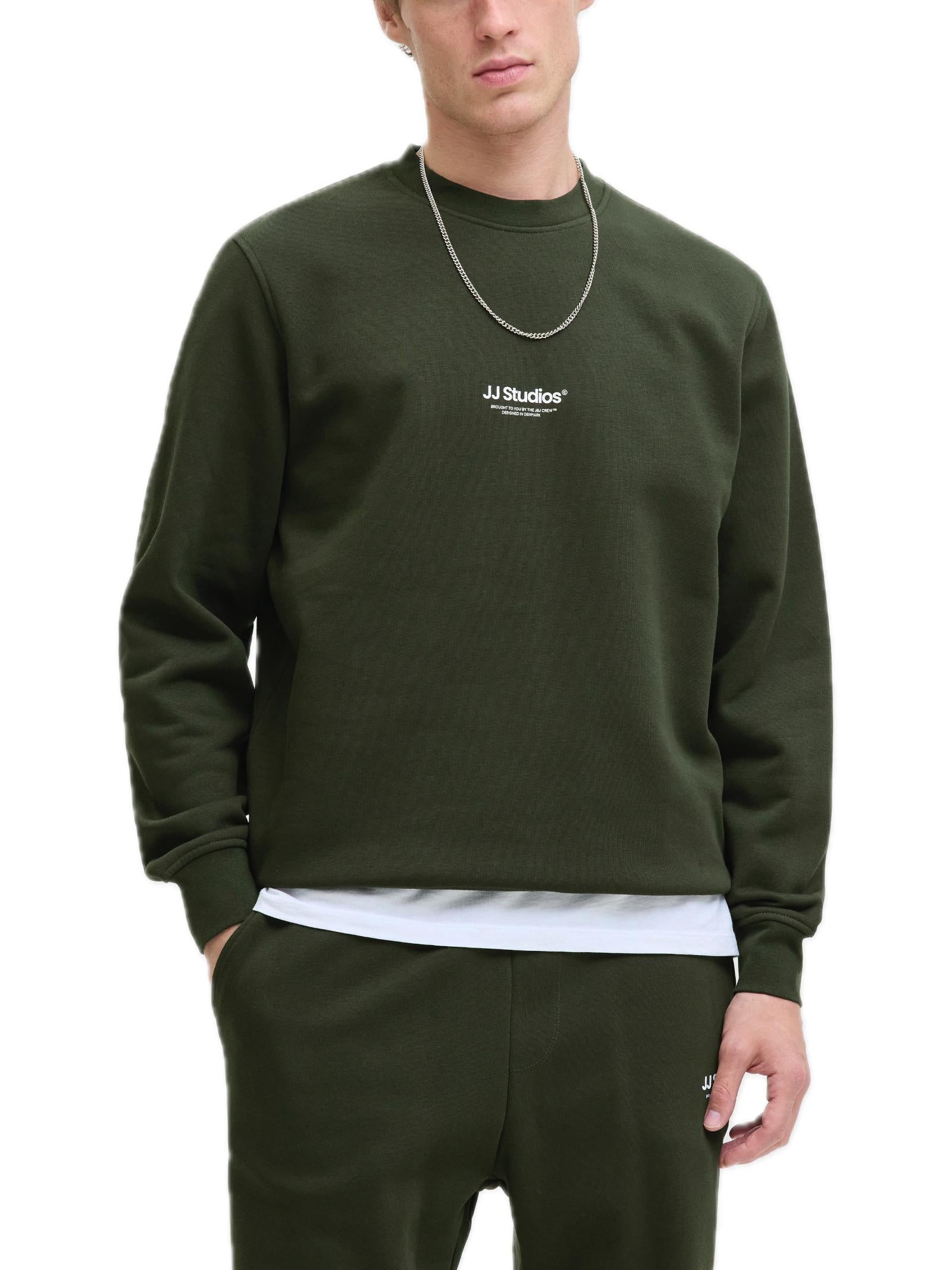 Felpa Jack & Jones Soho Verde girocollo 12278791 /Duffel Bag JACK & JONES 