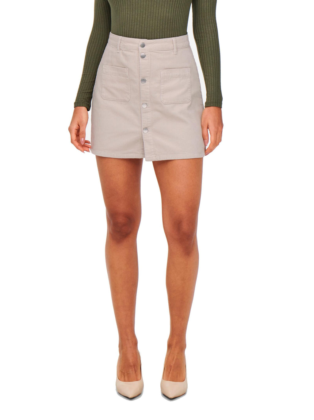 Gonna Jacqueline De Yong Shiraz Beige con bottoni 15220695 /Moonbeam JDY 