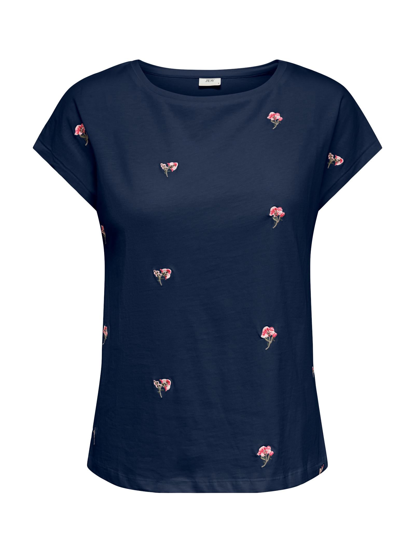 T-shirt JDY Blu Tia con ricami 15369918 /Black Iris JDY 