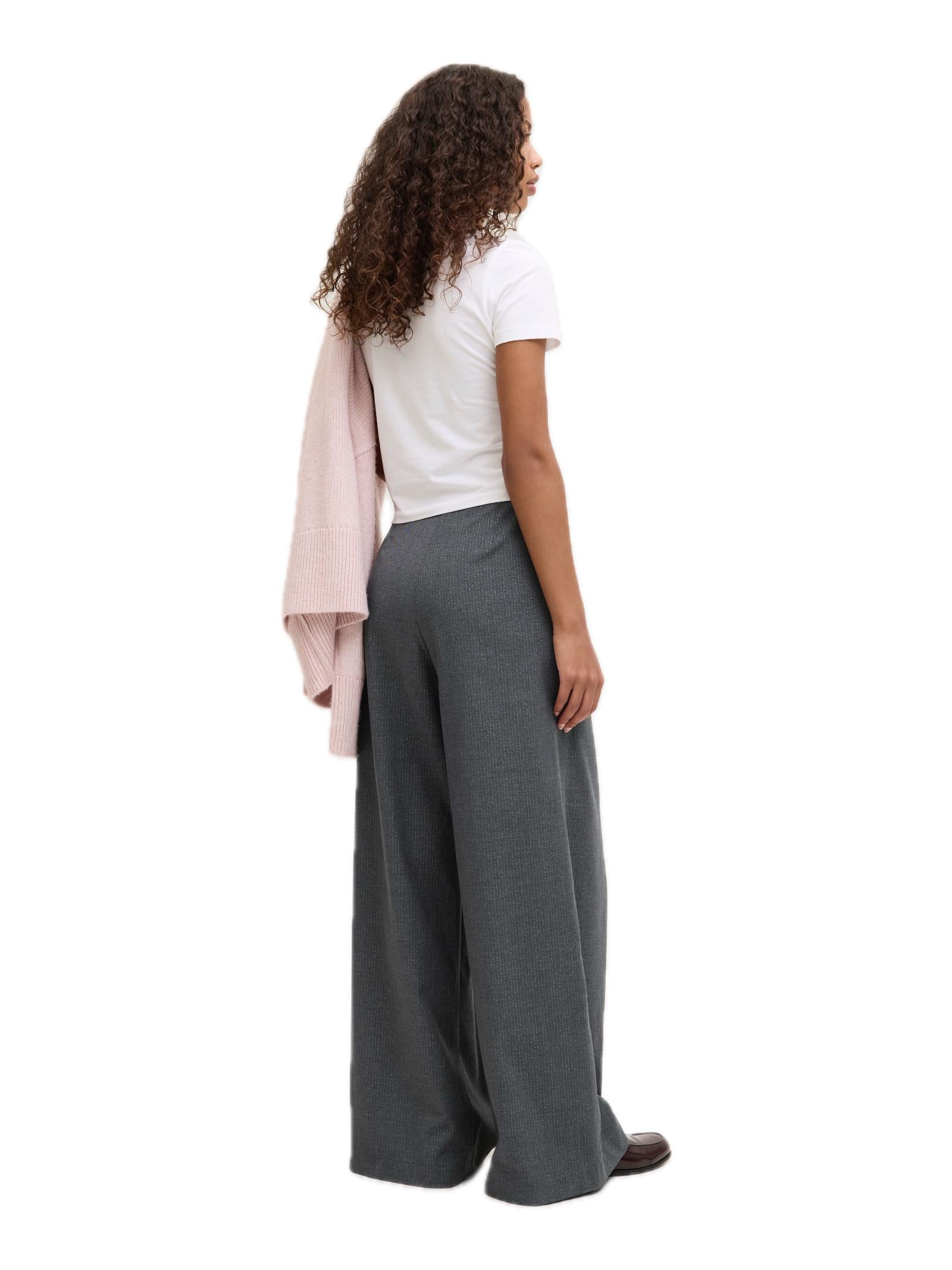 Pantalone JJXX Anne Grigio largo 12286018 /Dark Grey Melange JJXX 