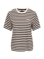 T-shirt Only Livina Bianco Marrone a maniche corte a righe 15359677 /Coffee Bean ONLY 