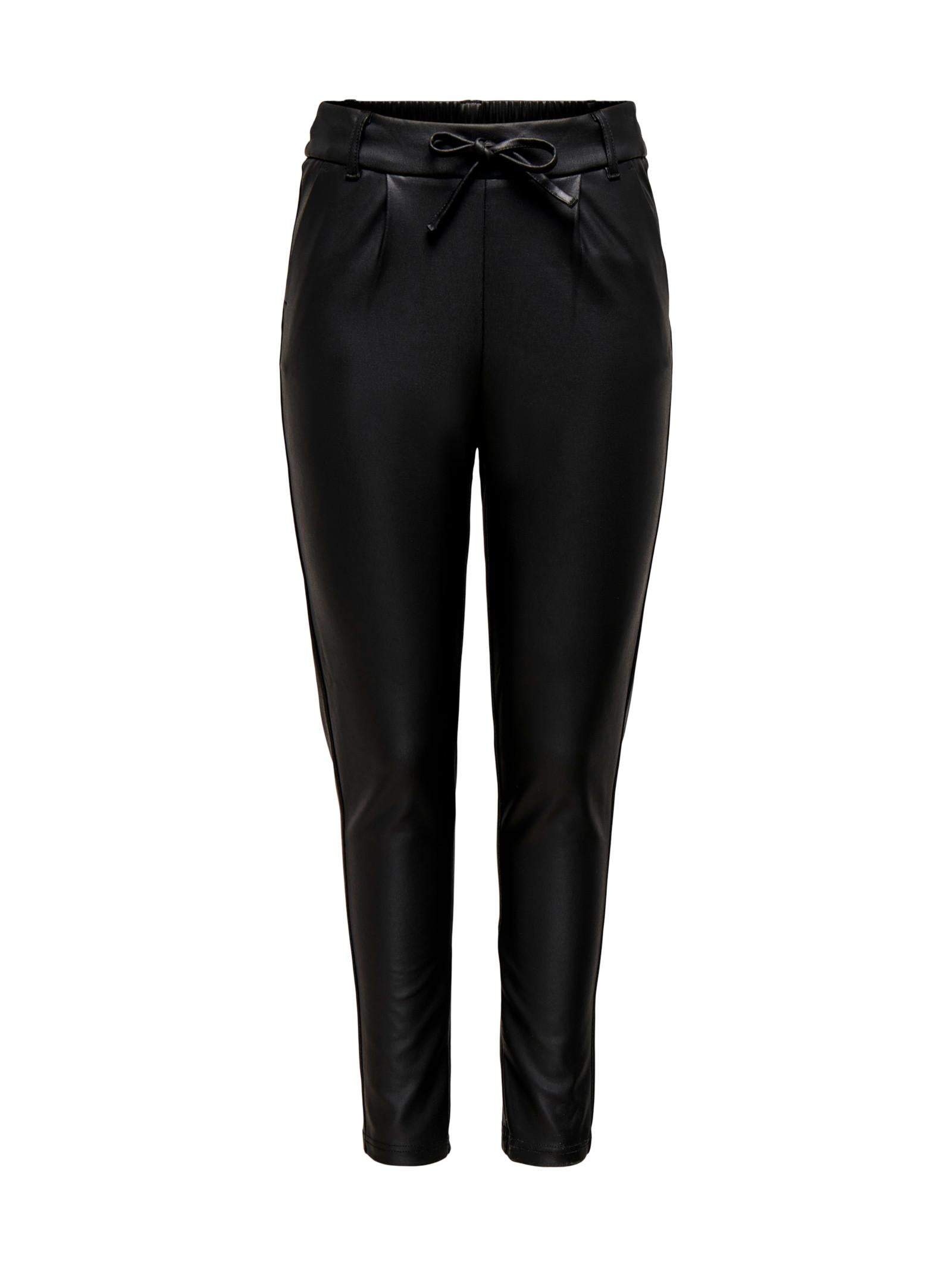 Pantalone Only Poptrash Nero con elastico in vita in ecopelle 15216199 /Black ONLY 