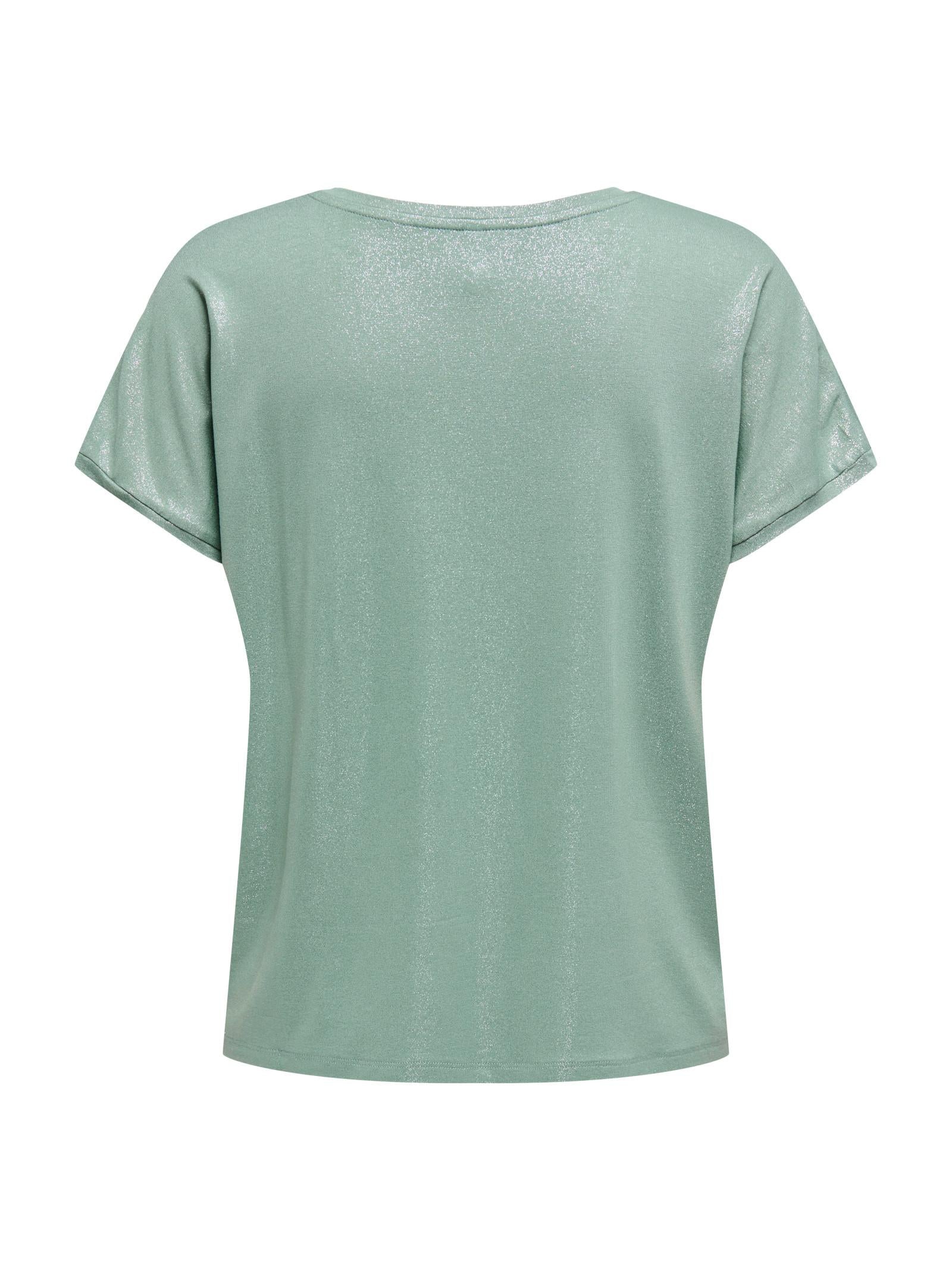 T-shirt Only Verde Carrie con glitter 15315976 /Lily Pad ONLY 
