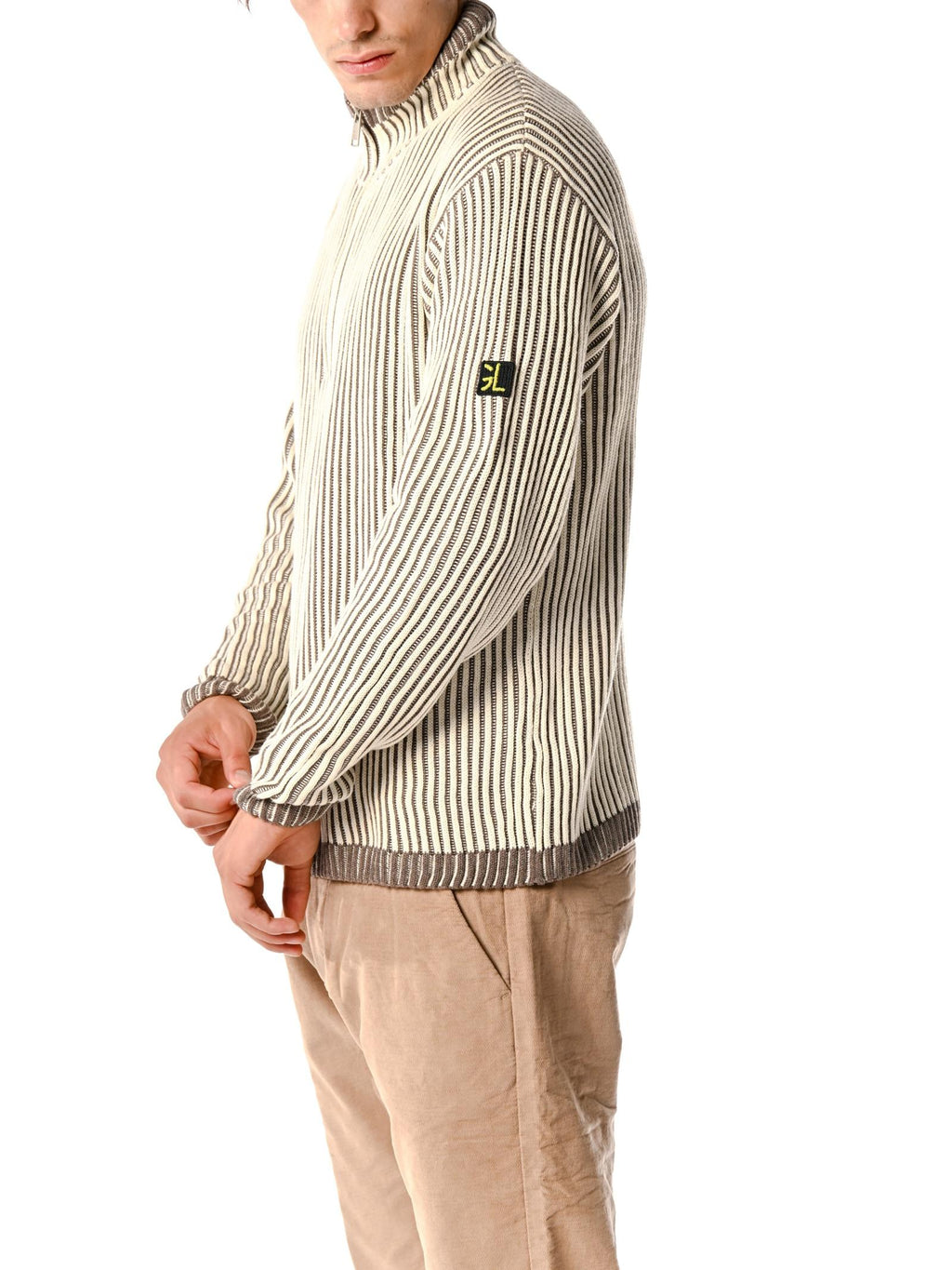 Maglia Gianni Lupo Panna 1/2 zip GL35258 PANNA GIANNI LUPO 