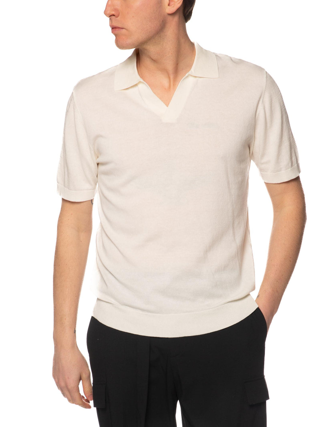 Polo Seinse Panna in maglia collo aperto ME3187 PANNA SEINSE 