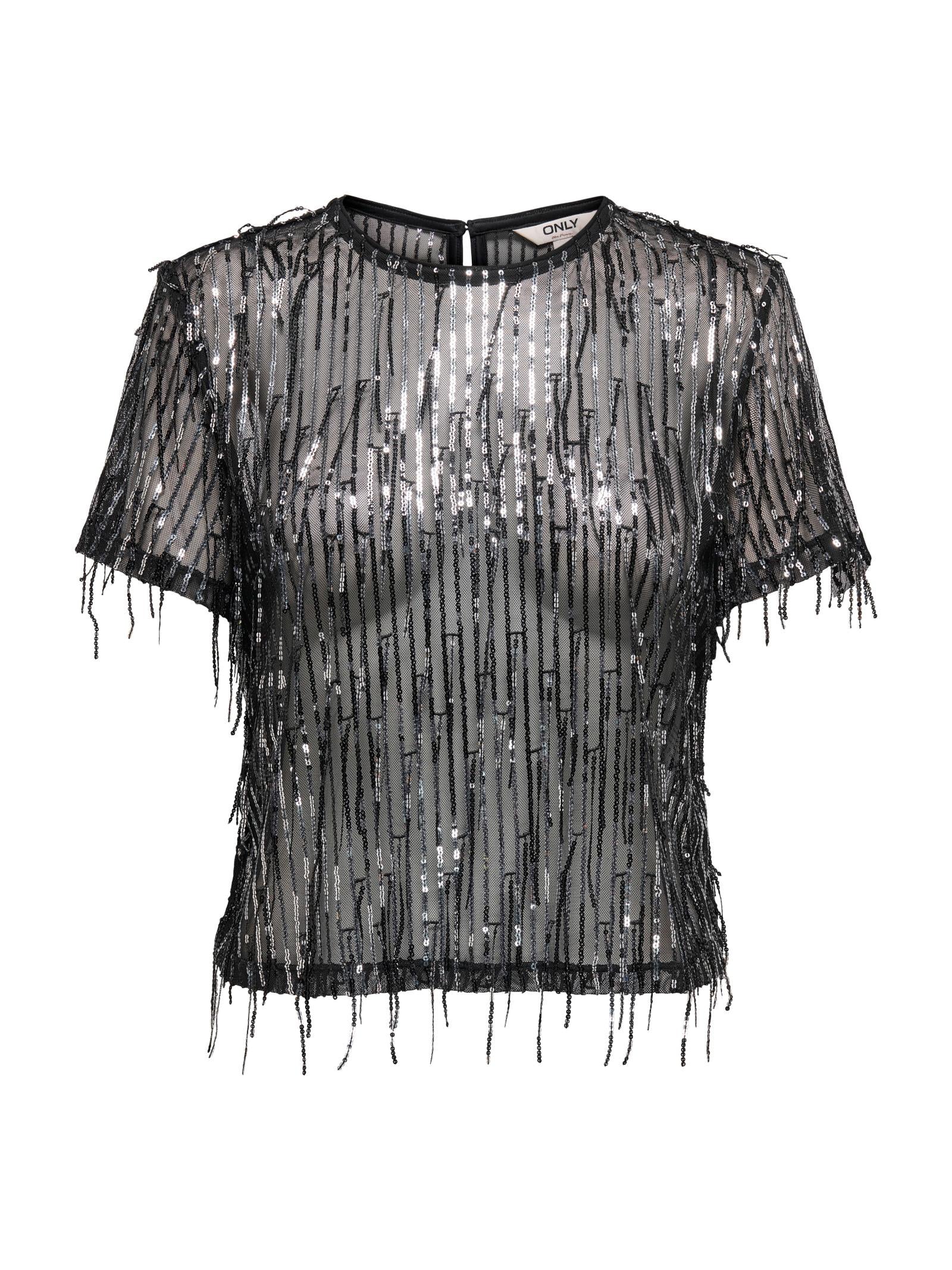 T-shirt Only Spacy Nero con paillettes 15359928 /Black ONLY 