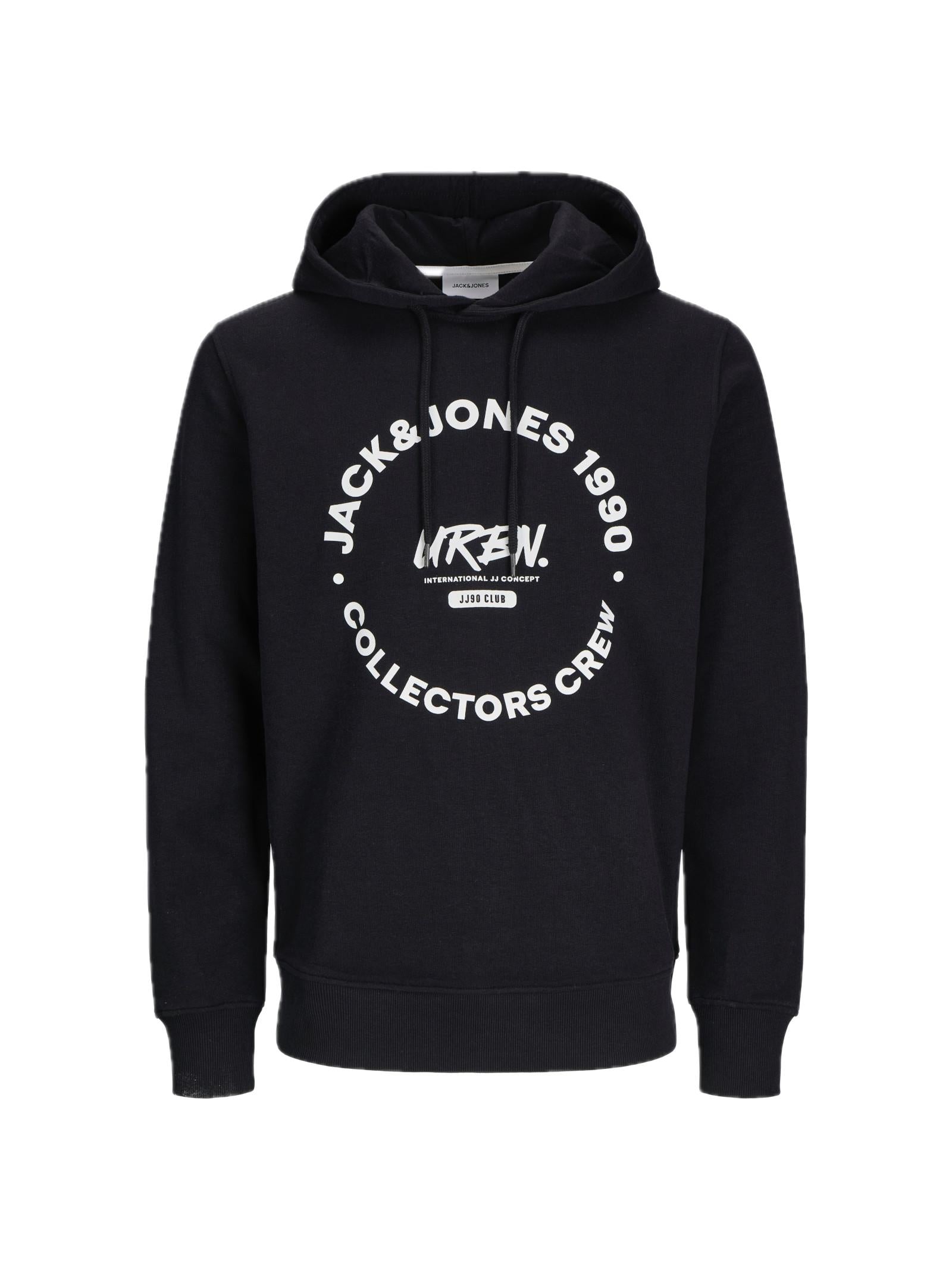 Felpa Jack & Jones Nero Simon con stampa 12269353 /Black JACK & JONES 