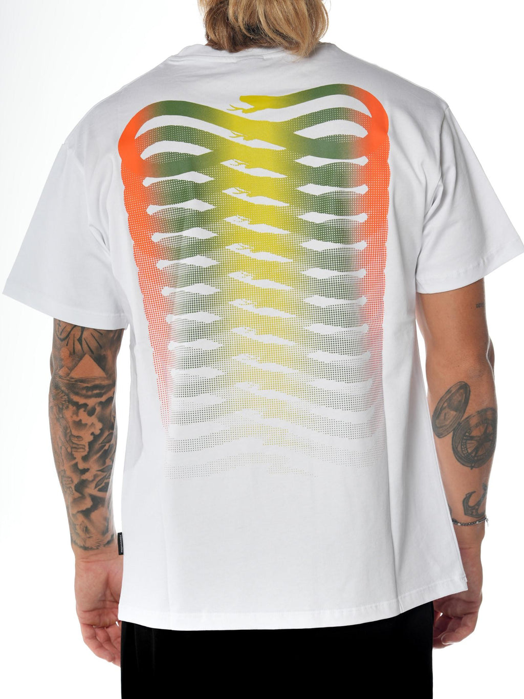 T-shirt Propaganda Bianco Ribs Gradient TS567 BIANCO PROPAGANDA 