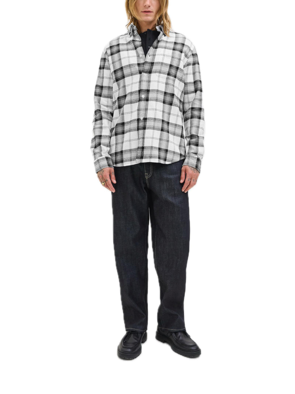 Camicia Jack & Jones Brook Nero fantasia a quadri 12282354 /Black JACK & JONES 