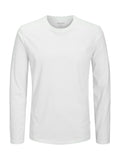 T-shirt Jack & Jones Organic Bianco manica lunga 12279538 /White JACK & JONES 