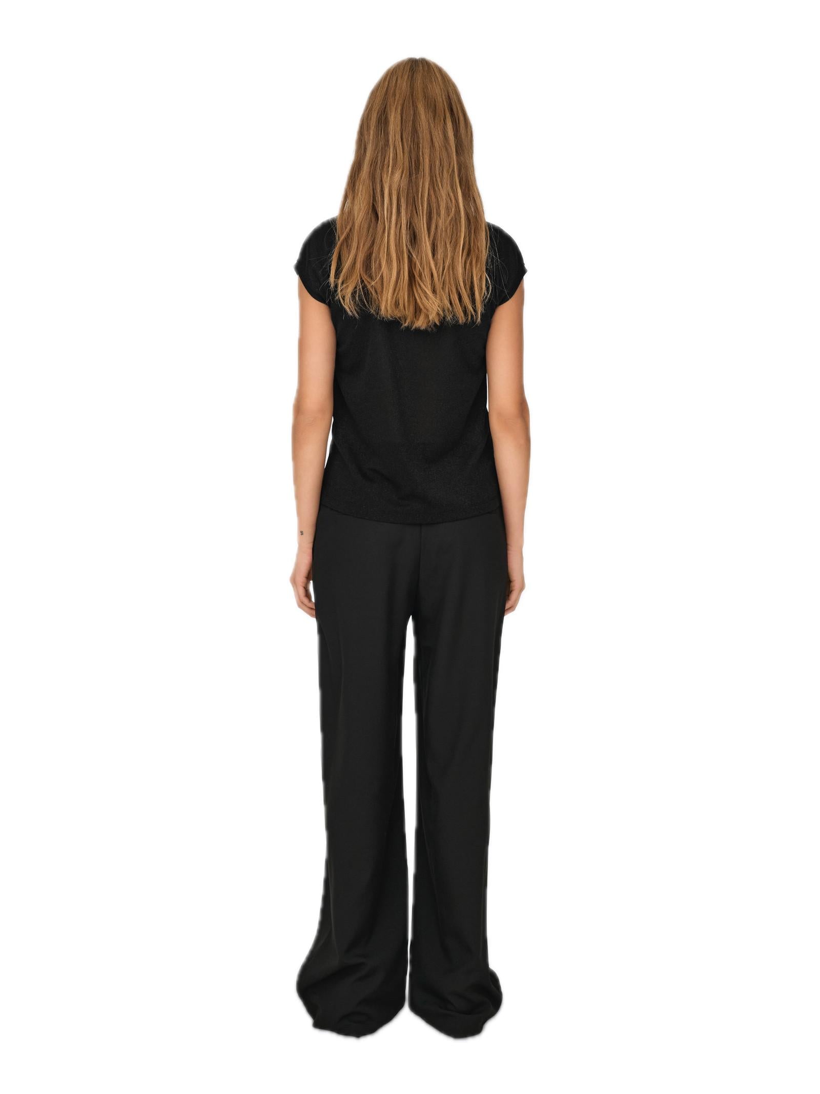 T-Shirt Only Silver Nero in lurex 15136069 /Black ONLY 
