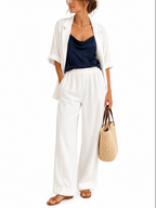 Pantalone Imperial Bianco in lino P9990113V BIANCO IMPERIAL 