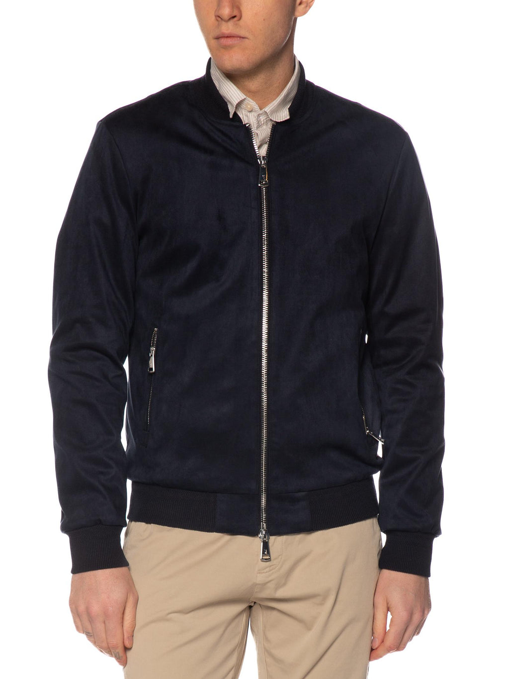 Bomber Gianni Lupo Blu scamosciato GL9730 NAVY GIANNI LUPO 
