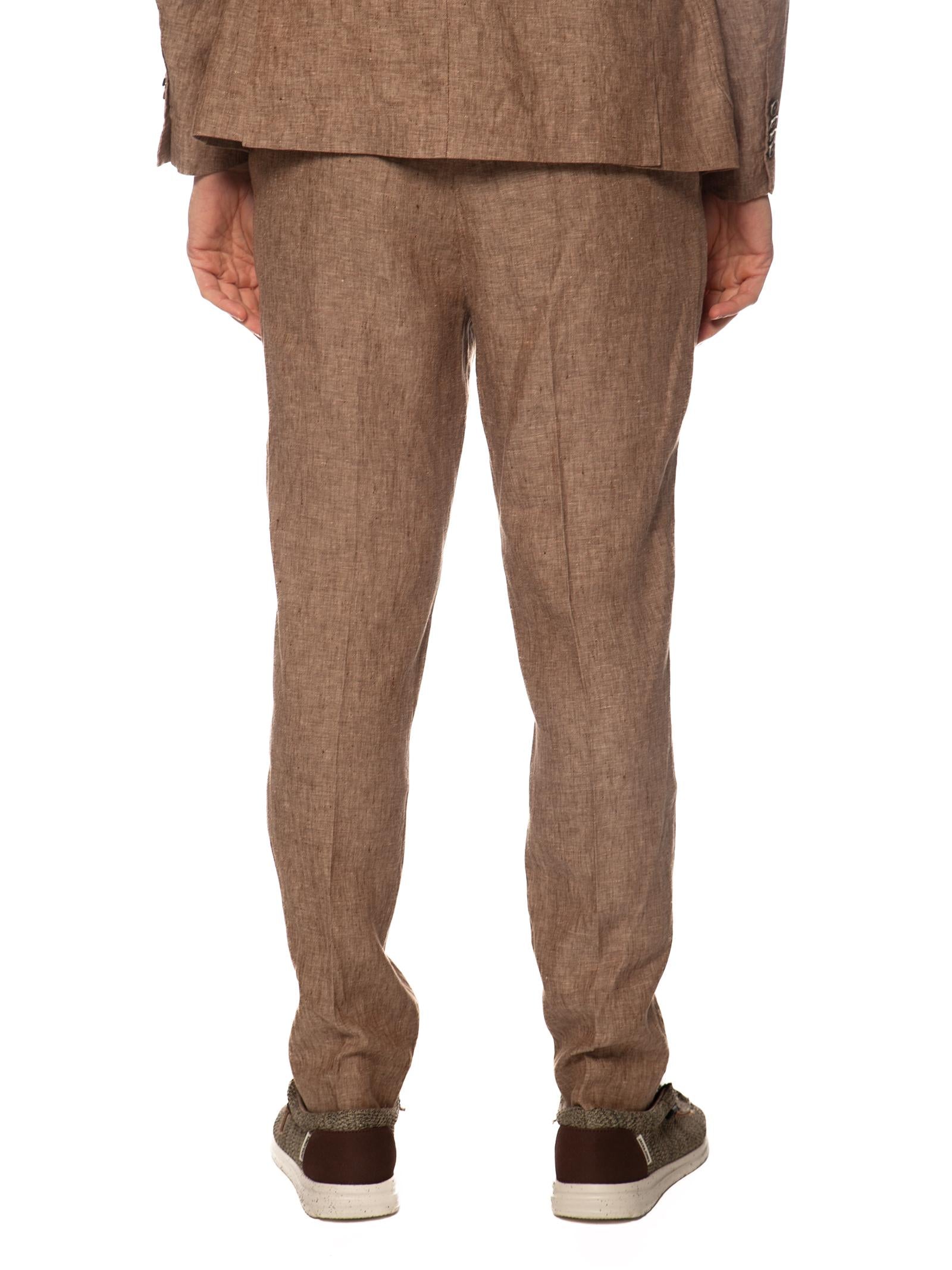 Pantalone Seinse Fango in lino fiammato PSE1530 FANGO SEINSE 