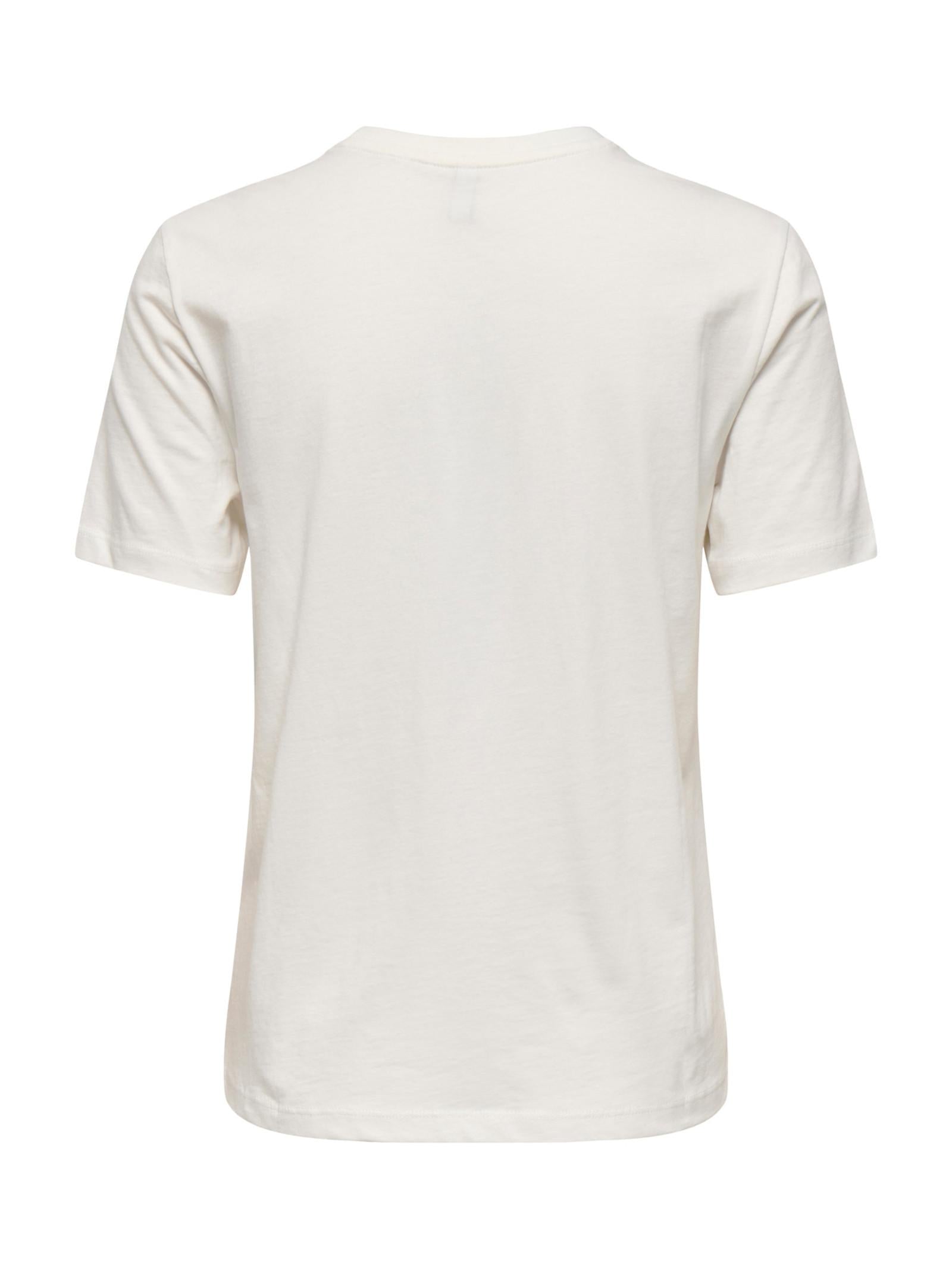 T-shirt Only Polly Bianco blu stampa 15375940 /Gin Cloud Dancer ONLY 