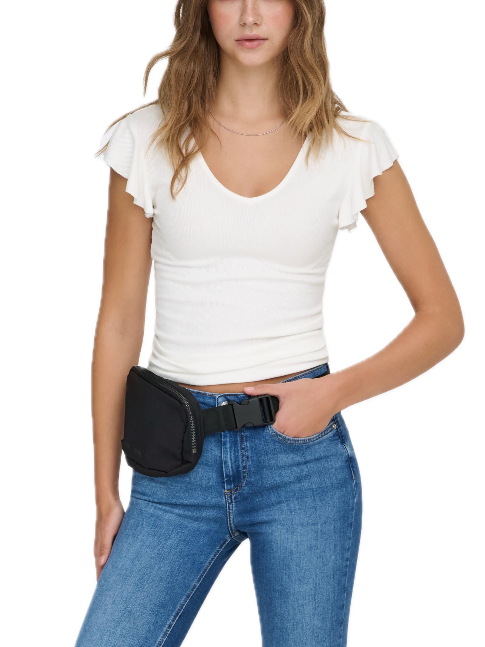 T-shirt Only Belia Bianco manica corta 15227187 /Cloud Dancer ONLY 