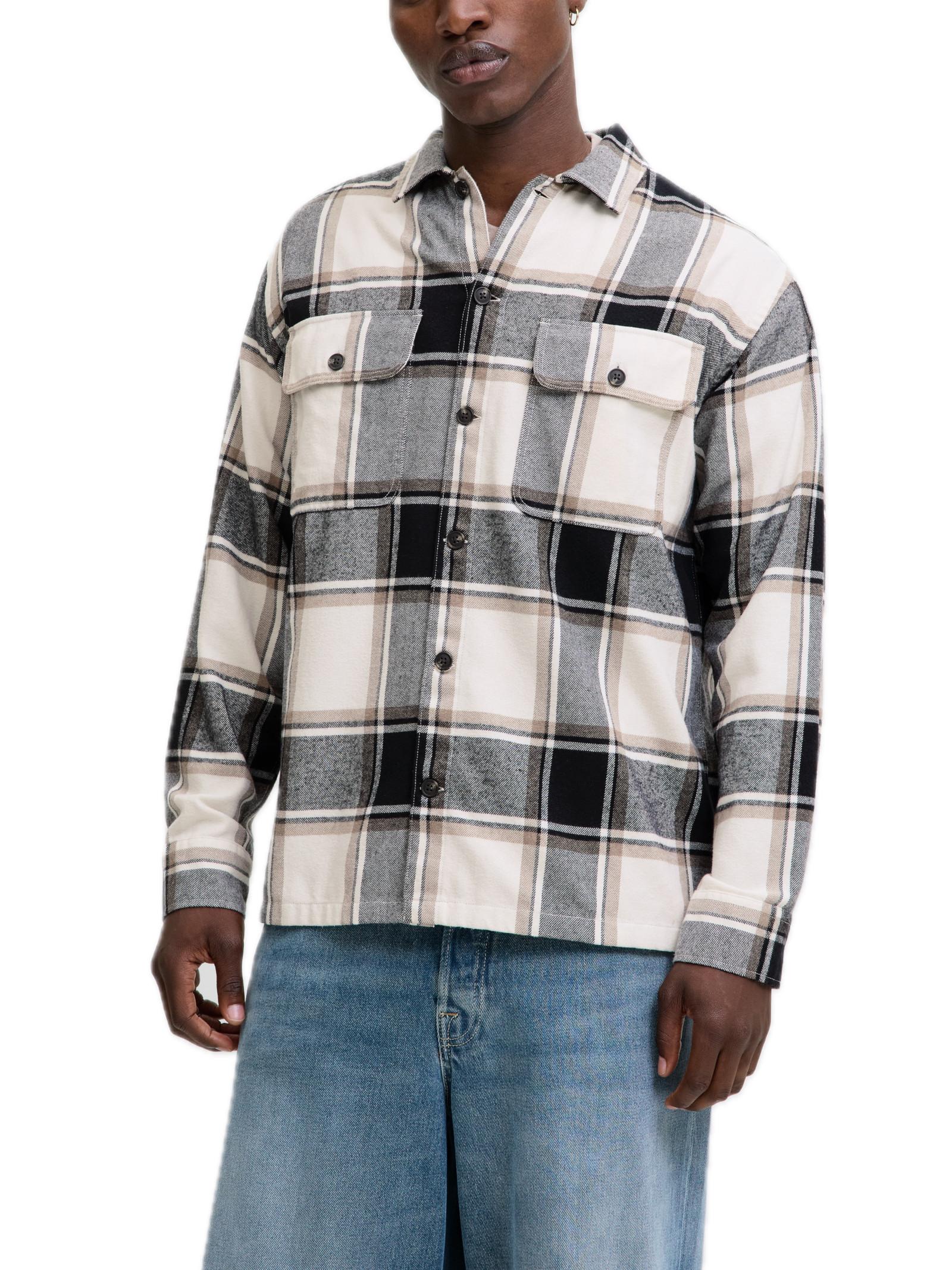 Camicia Jack & Jones Charge Beige a quadri 12278969 /Crockery JACK & JONES 