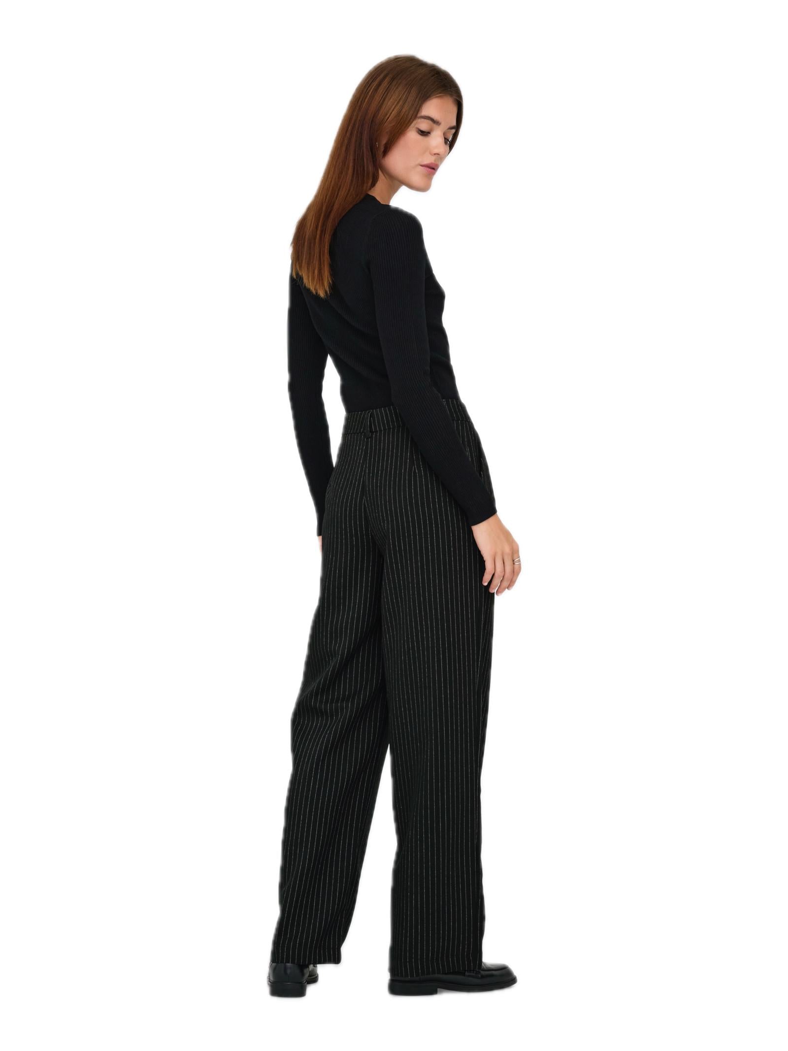 Pantalone Only Reina Nero a righe 15349616 /Black ONLY 