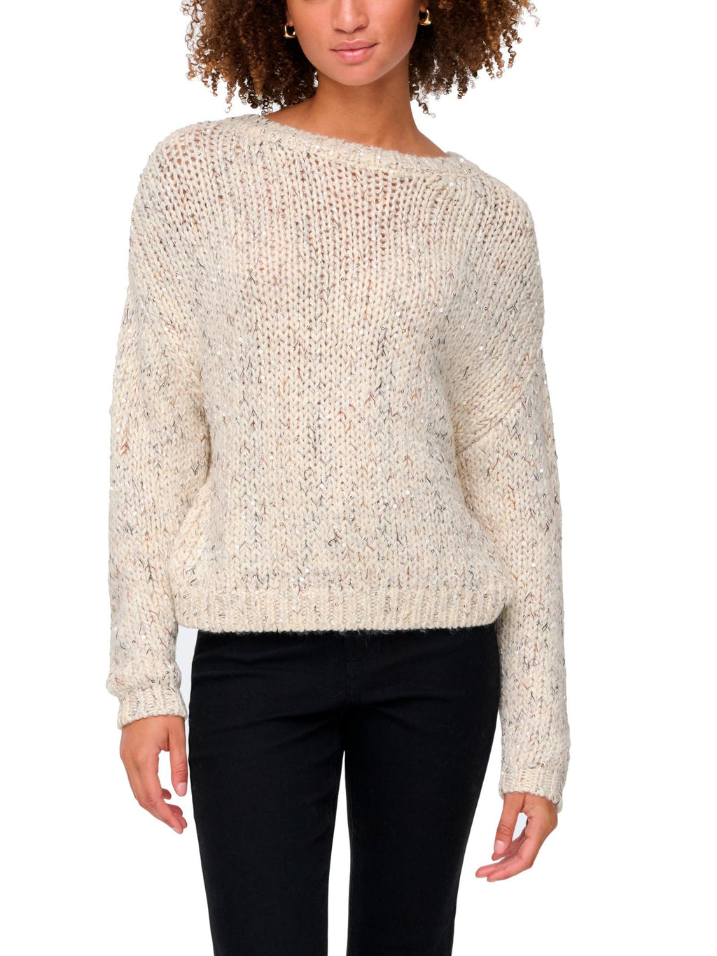 Maglia Only Winter Panna girocollo 15358405 /Egret ONLY 