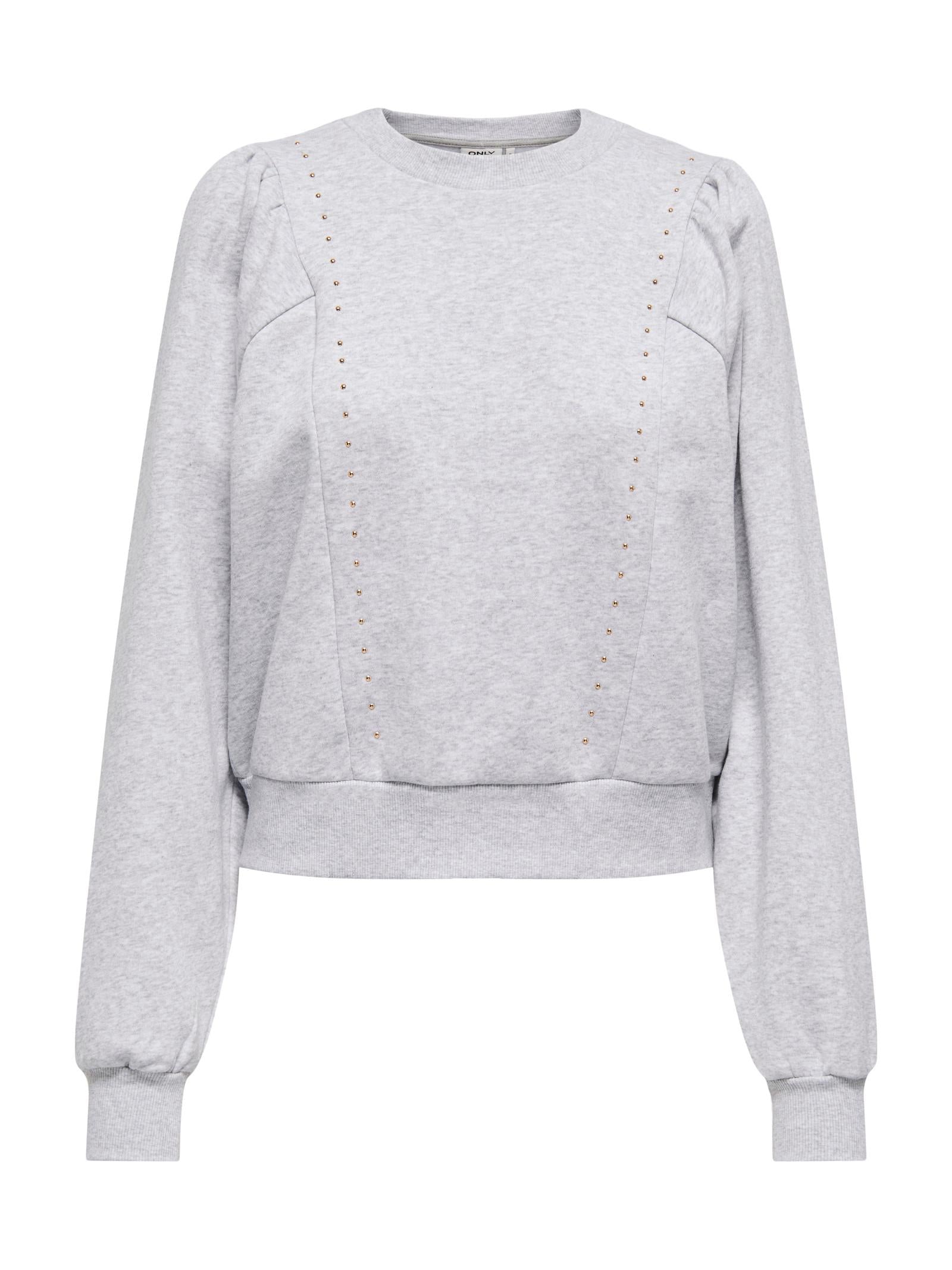Felpa Only Leah Grigio girocollo 15358371 /Light Grey Melange ONLY 