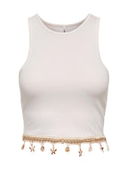 Top Only Bianco Shelly cropped 15325019 /Cloud Dancer ONLY 