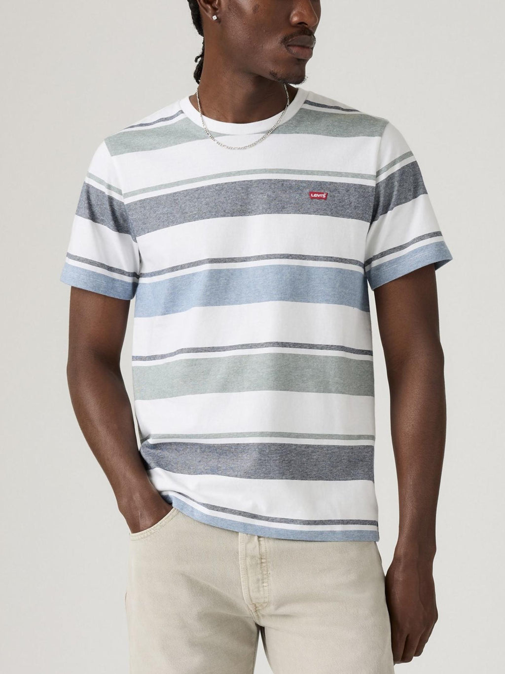 T-Shirt Levi's® Bianco Blu Basic con Logo Ricamato 5660502 90 LEVI'S® 