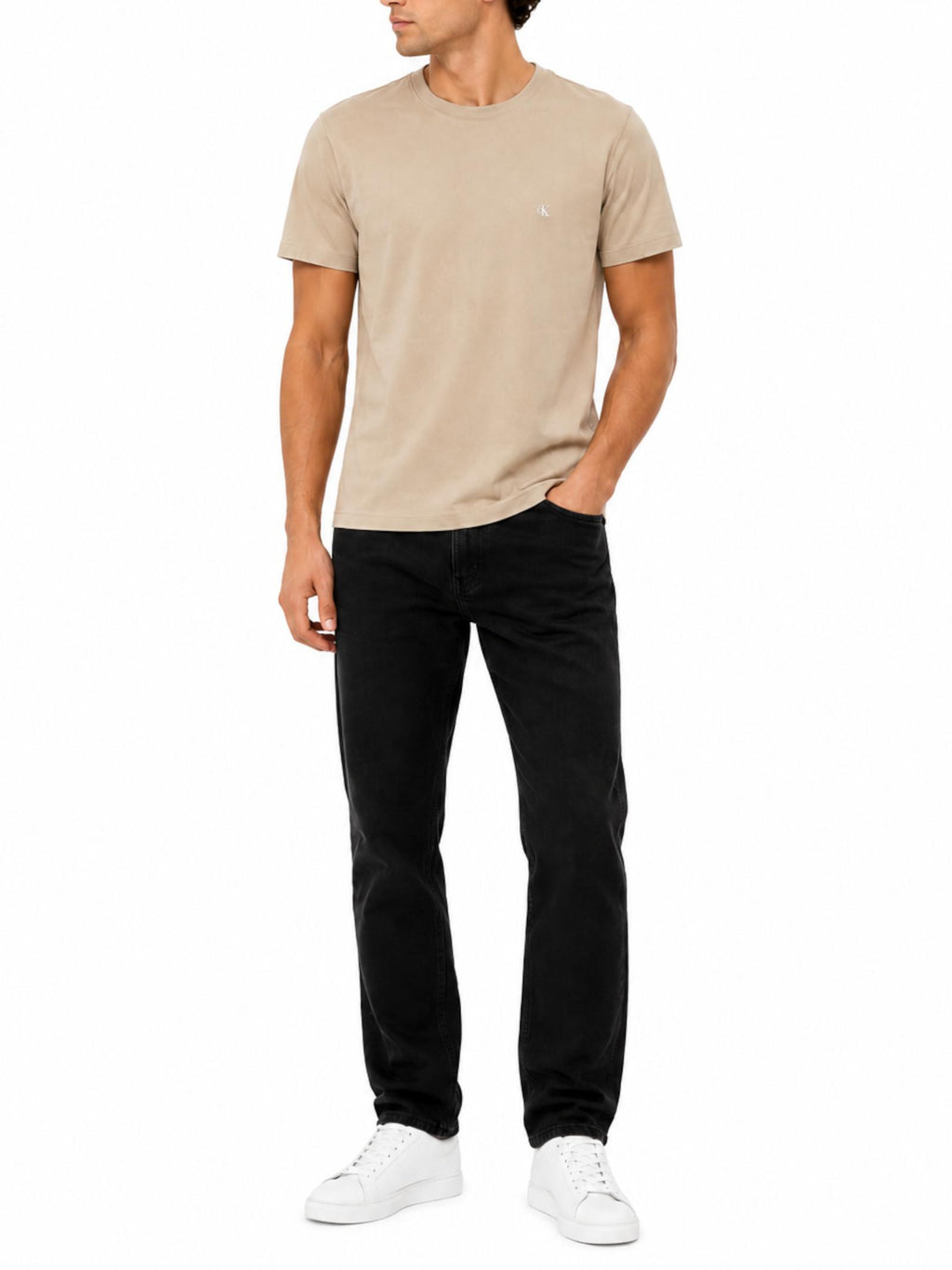 T-shirt Calvin Klein Beige Monogram LV14RD254G PF0 CALVIN KLEIN 