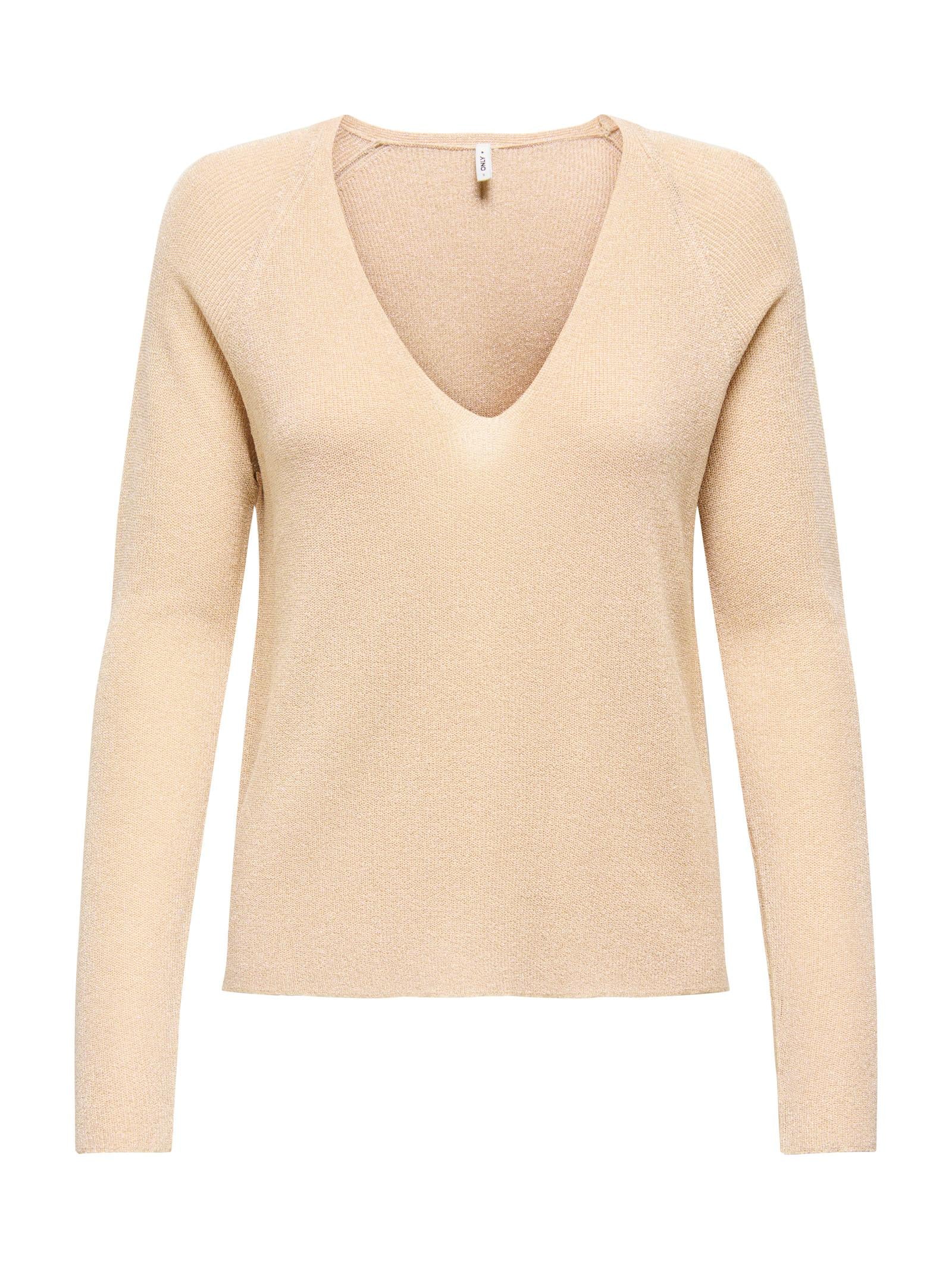 Maglia Only Hannah Oro scollo a V 15363029 /Frosted Almond ONLY 