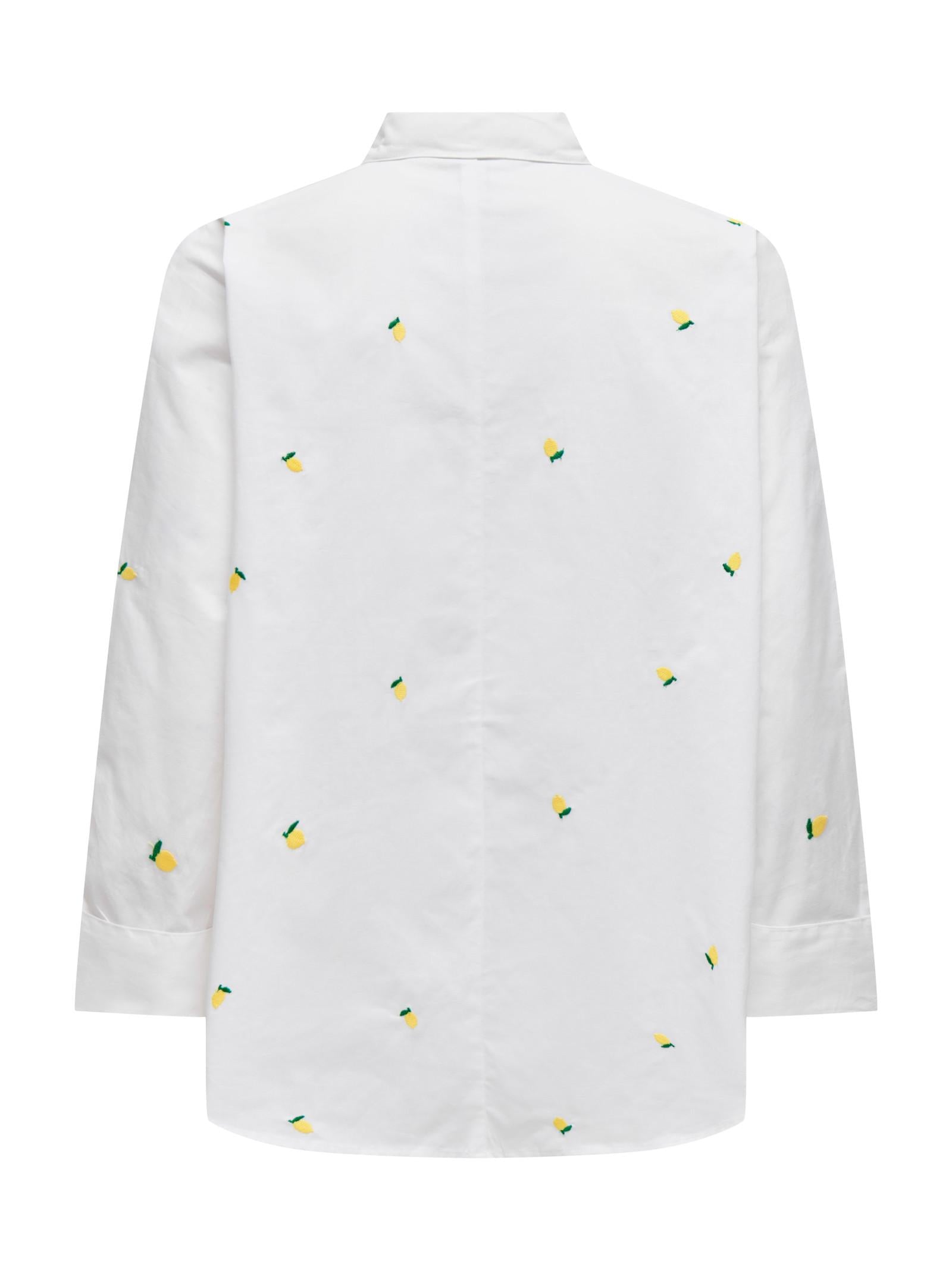Camicia Only Bianco Lina polsini ampi 15283743 /Lemon Bright ONLY 