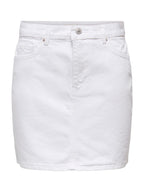Gonna Only Bianco Stella corta 15339630 /White Denim ONLY 