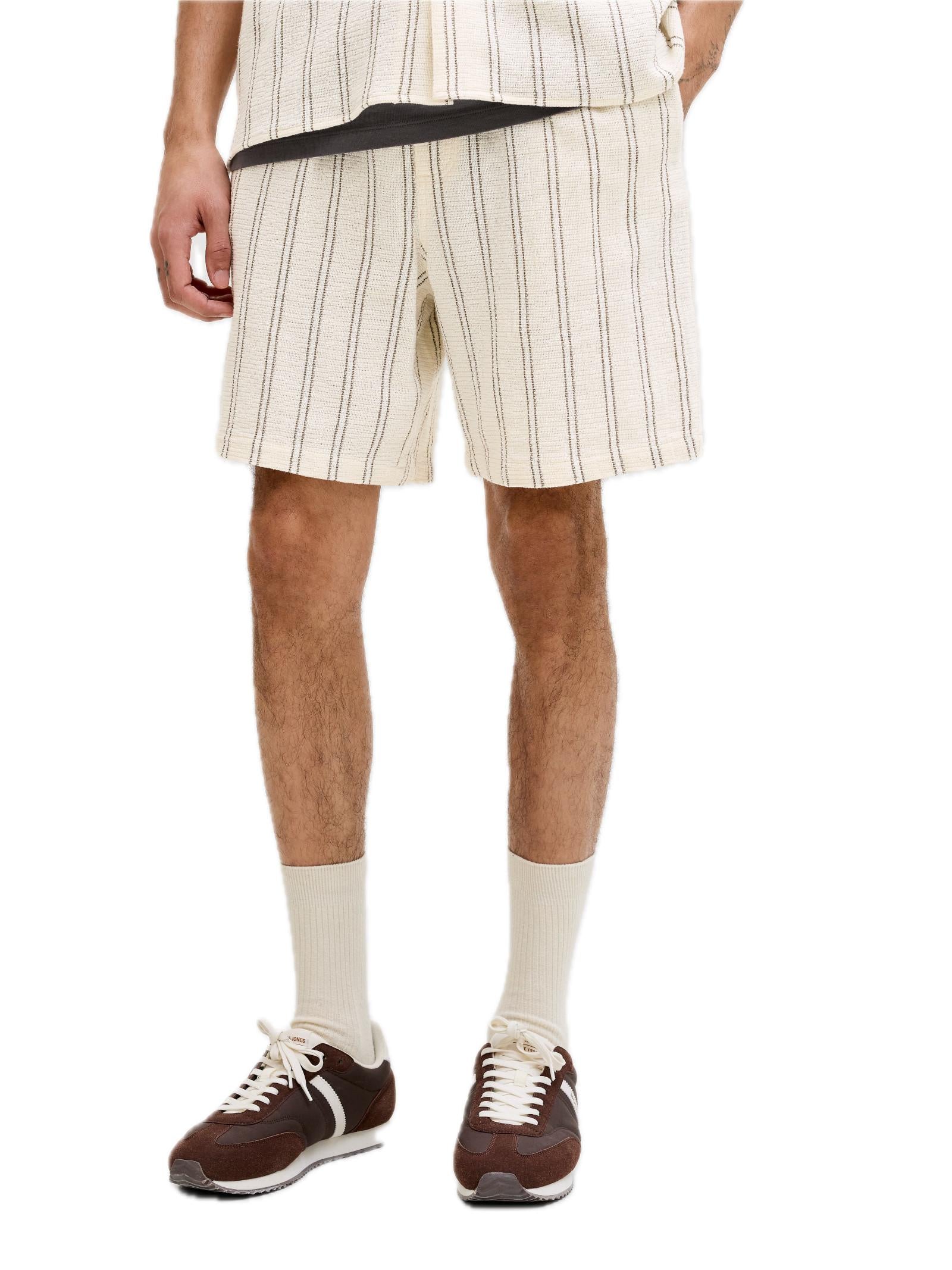 Bermuda Jack & Jones Jaiden Bianco a righe 12274413 /Antique White JACK & JONES 