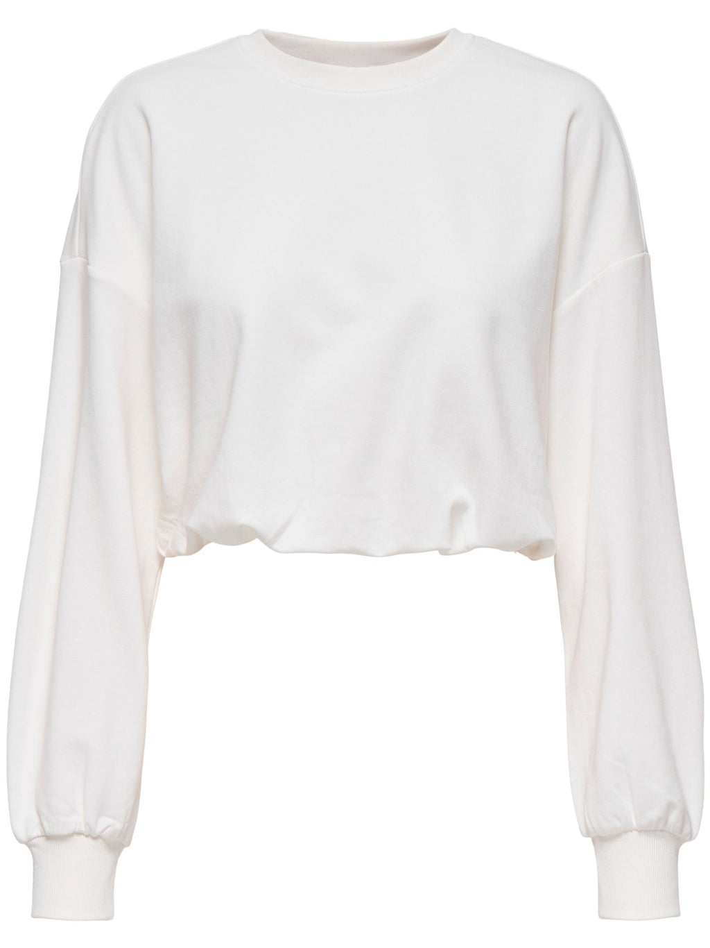 Felpa Only Bianco Bolette arricciata 15344633 /Cloud Dancer ONLY 