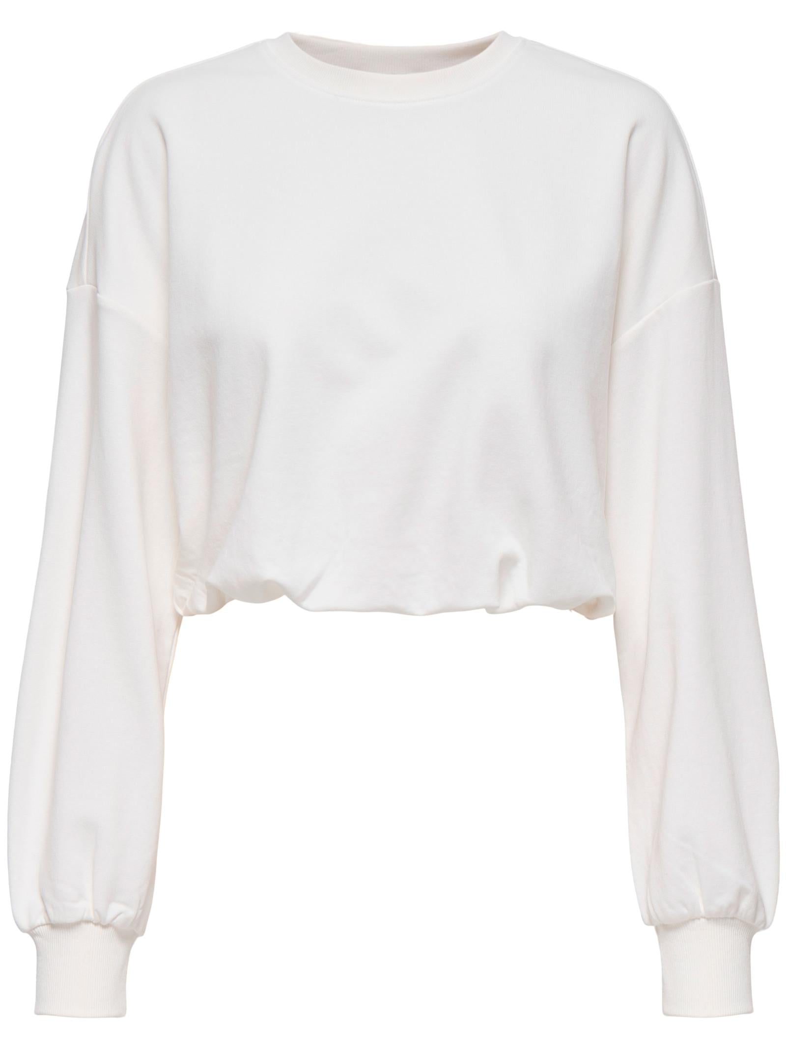 Felpa Only Bianco Bolette arricciata 15344633 /Cloud Dancer ONLY 