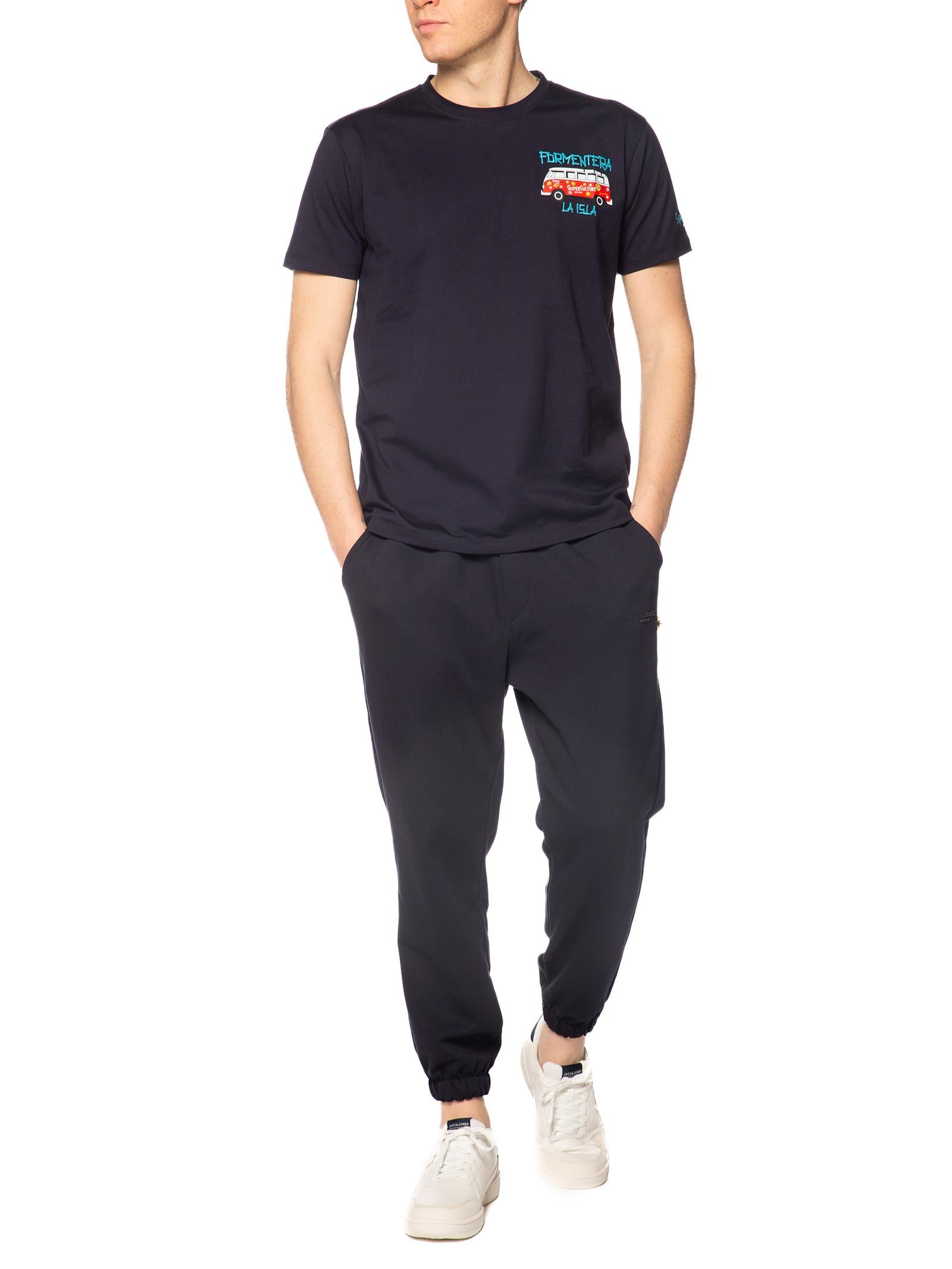 T-shirt Superculture Blu Formentera A1827 BLU SUPERCULTURE 