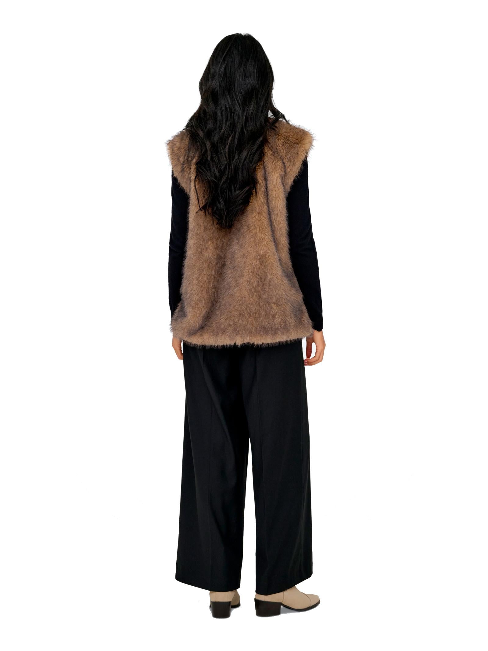 Gilet Only Dawn Nocciola finta pelliccia 15354308 /Tannin ONLY 