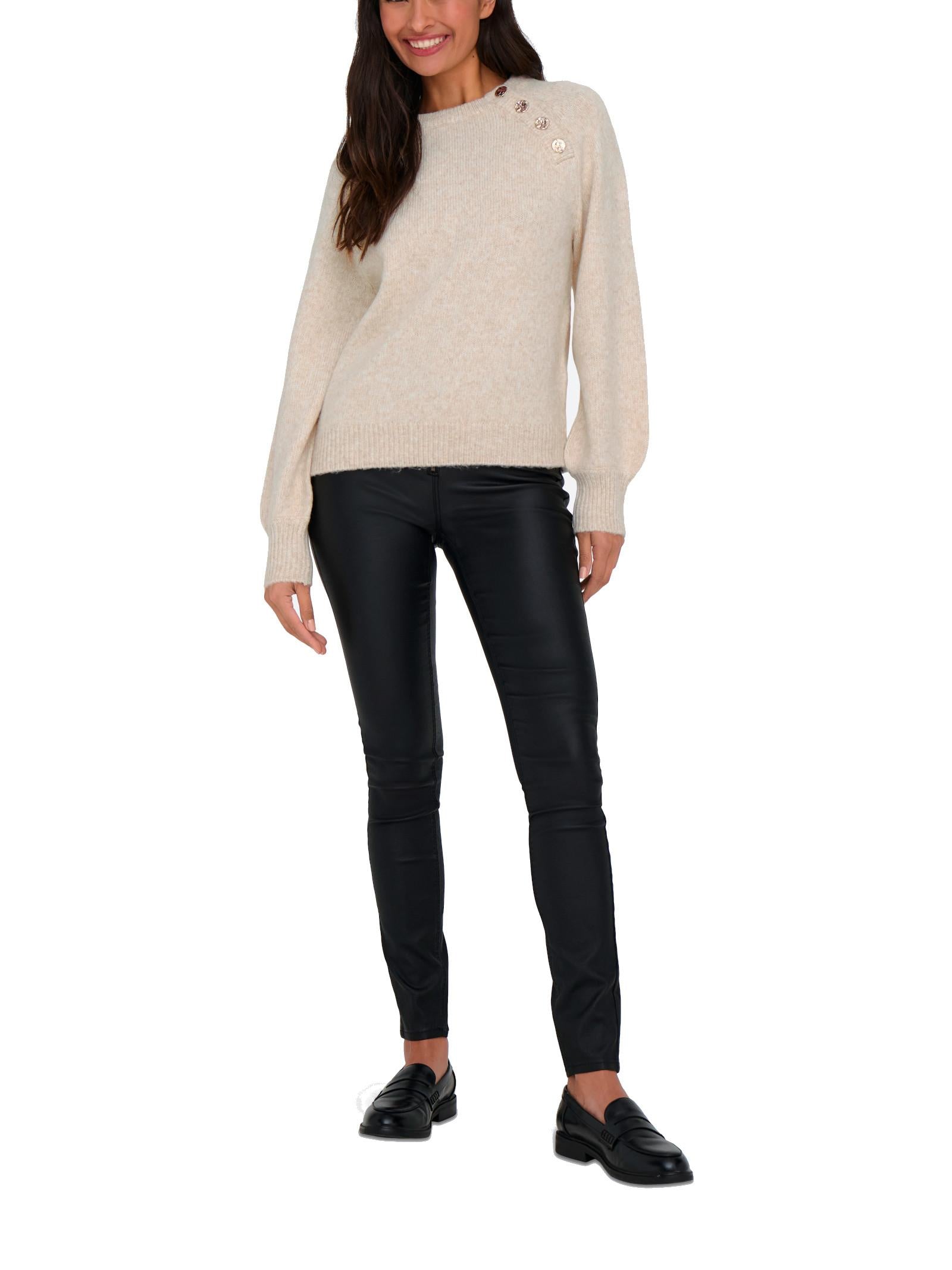 Maglia Only Emma Panna con bottoni 15302253 /Pumice Stone ONLY 