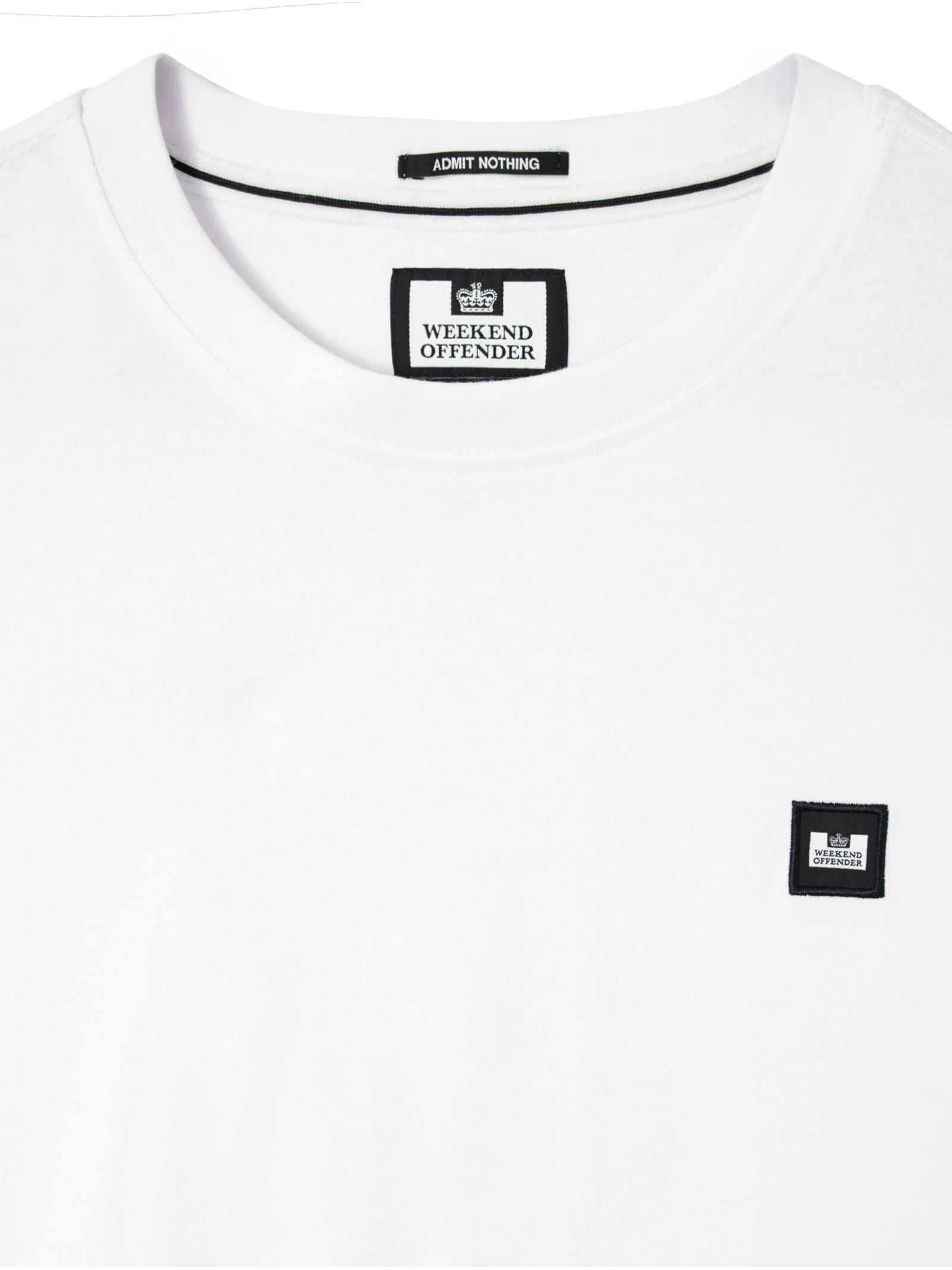 T-shirt Weekend Offender Bianco con patch BROOKLANDS BIANCO WEEKEND OFFENDER 