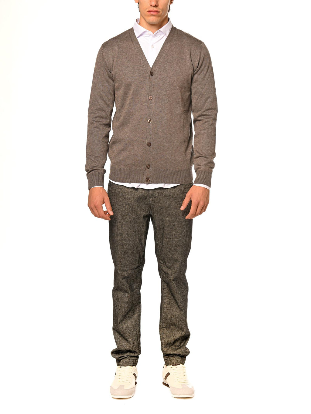 Cardigan Seinse Fango con bottoni MI3061 FANGO SEINSE 