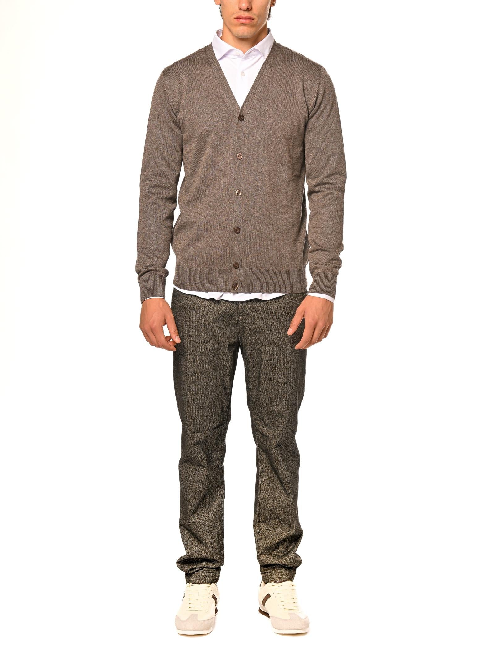 Cardigan Seinse Fango con bottoni MI3061 FANGO SEINSE 